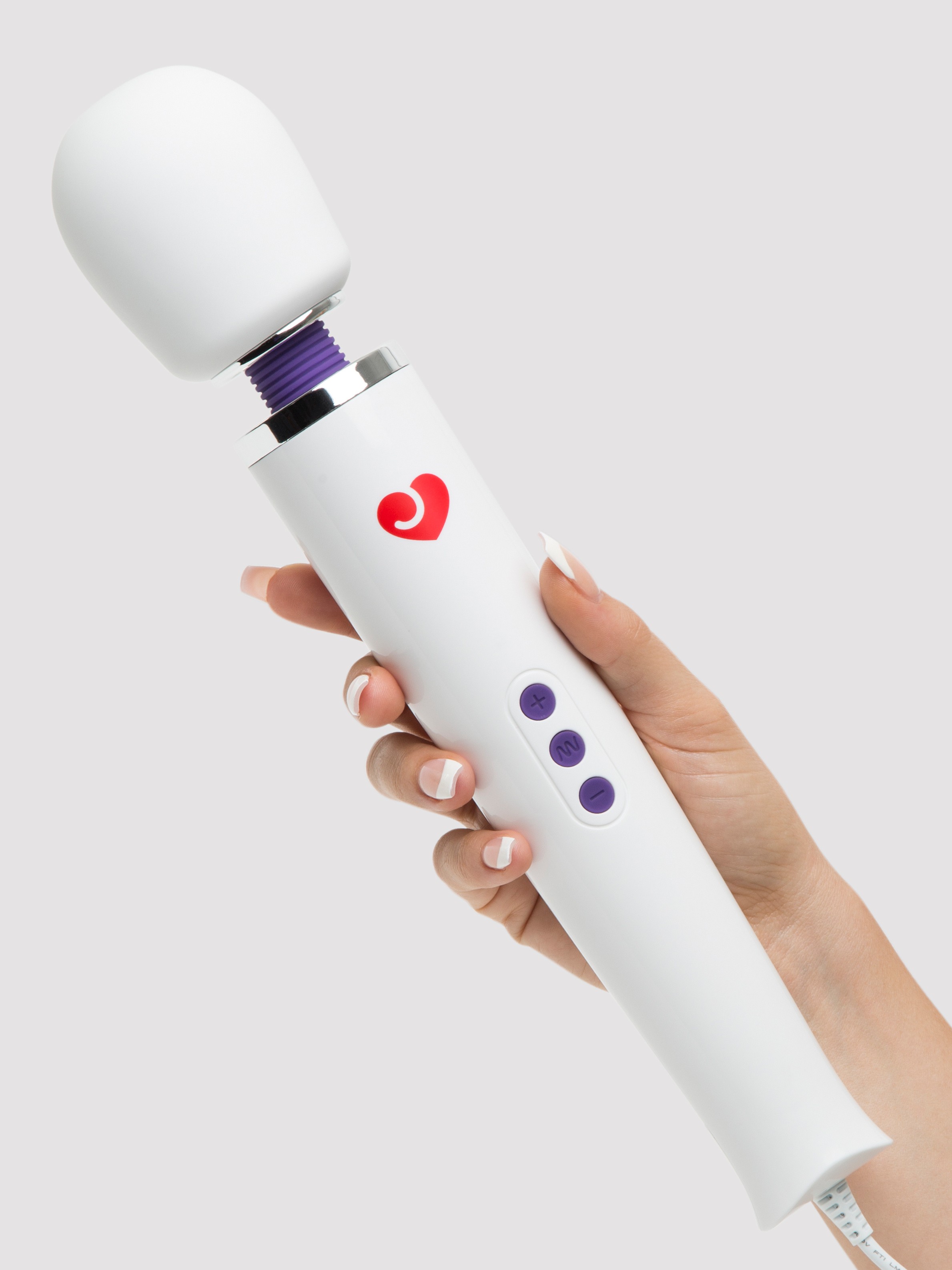 Lovehoney Deluxe Extra Powerful Wand Vibrator, White, hi-res