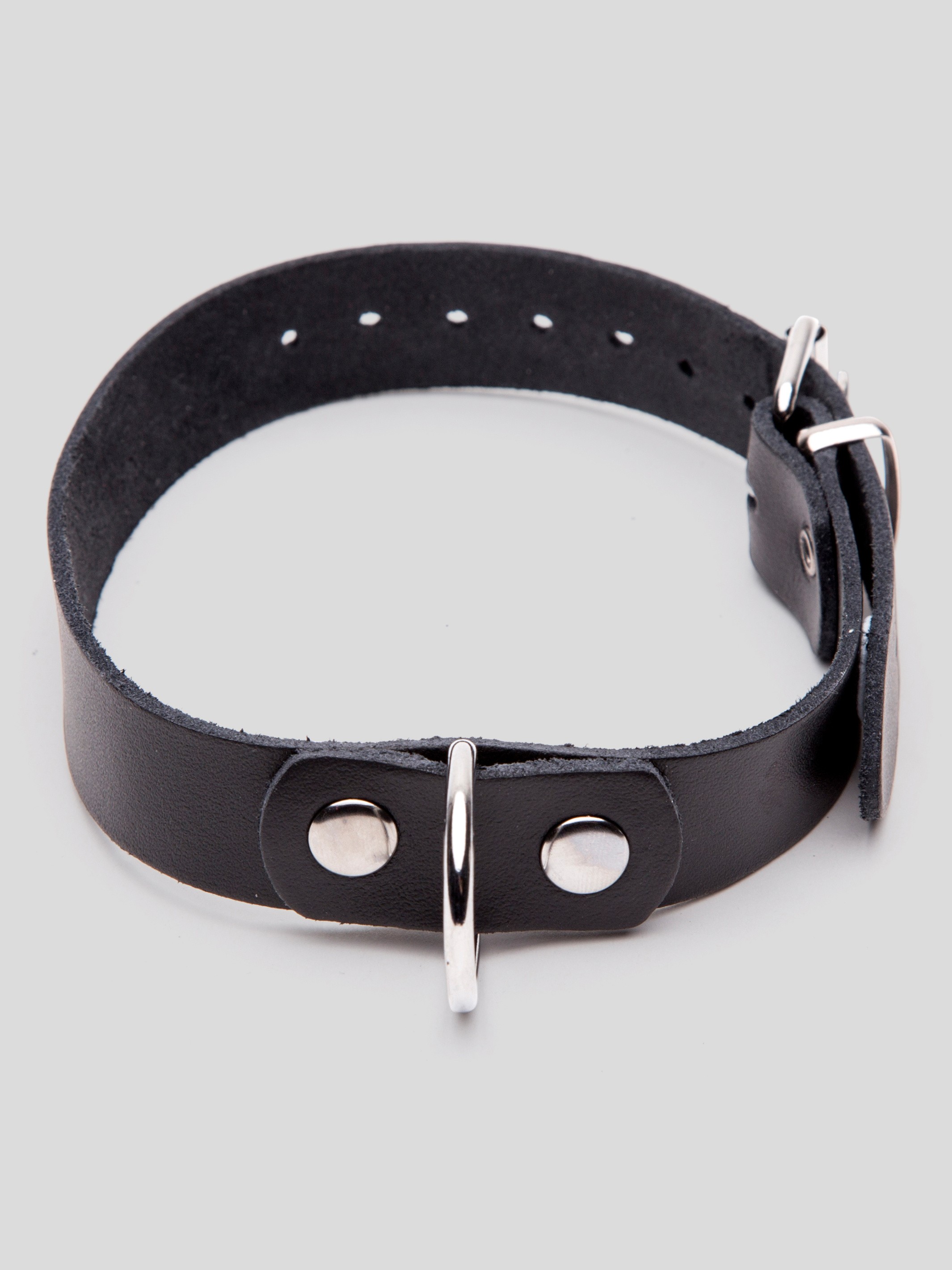 Bondage Boutique Leather Wrist-to-Neck Restraint, Black, hi-res