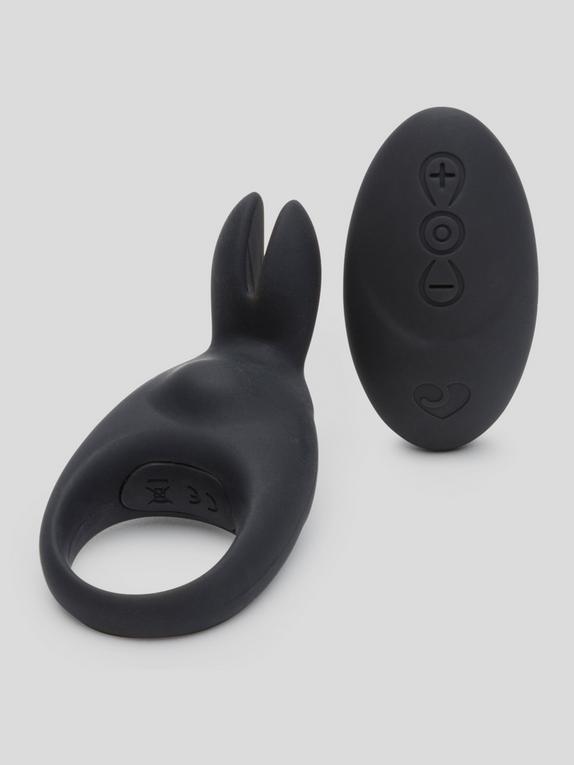 Anneau pénien rabbit de luxe télécommandé rechargeable USB, Desire, Noir, hi-res