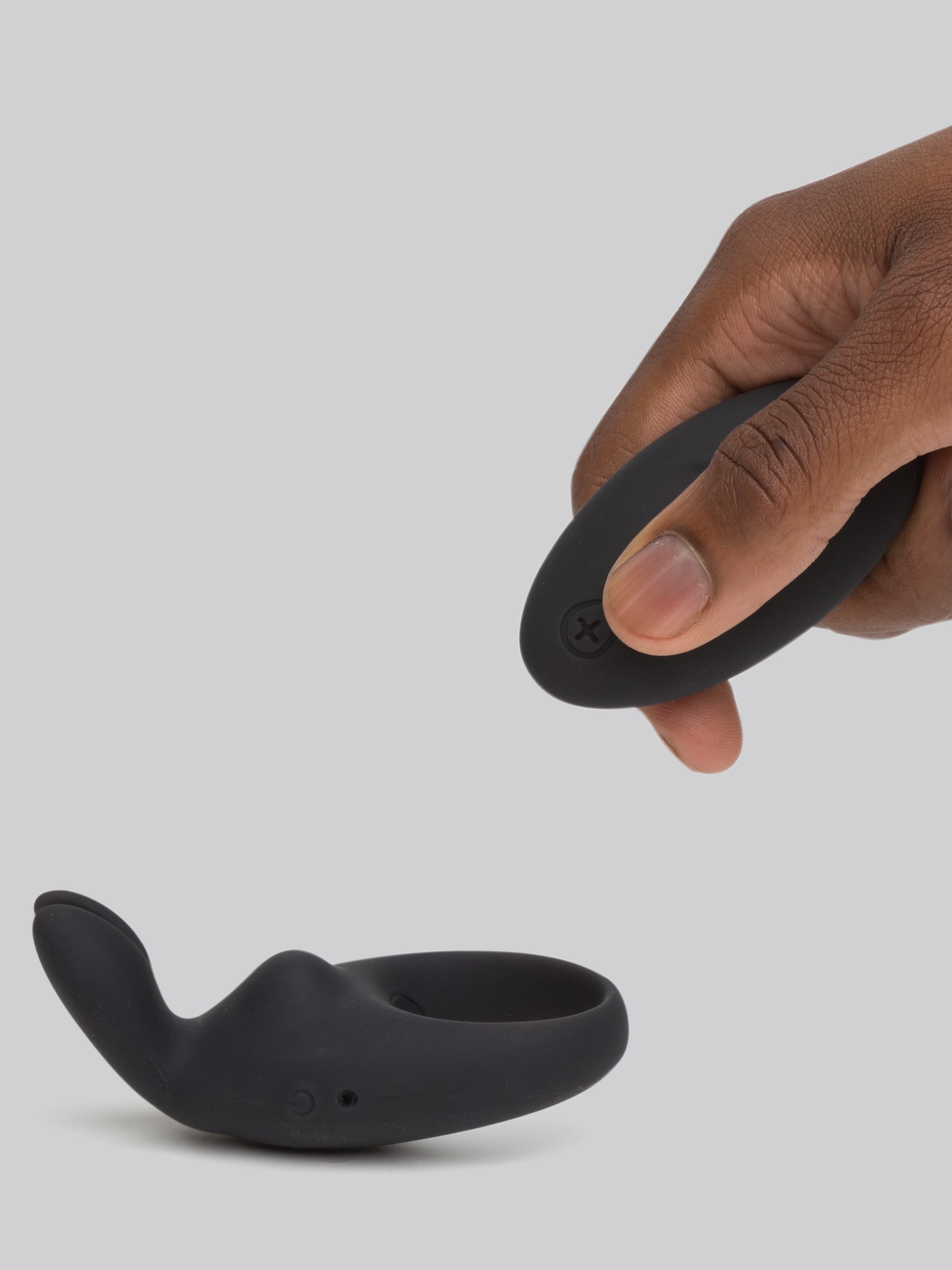 Desire Luxury Rechargeable Remote Control Rabbit Cock Ring, Black, hi-res