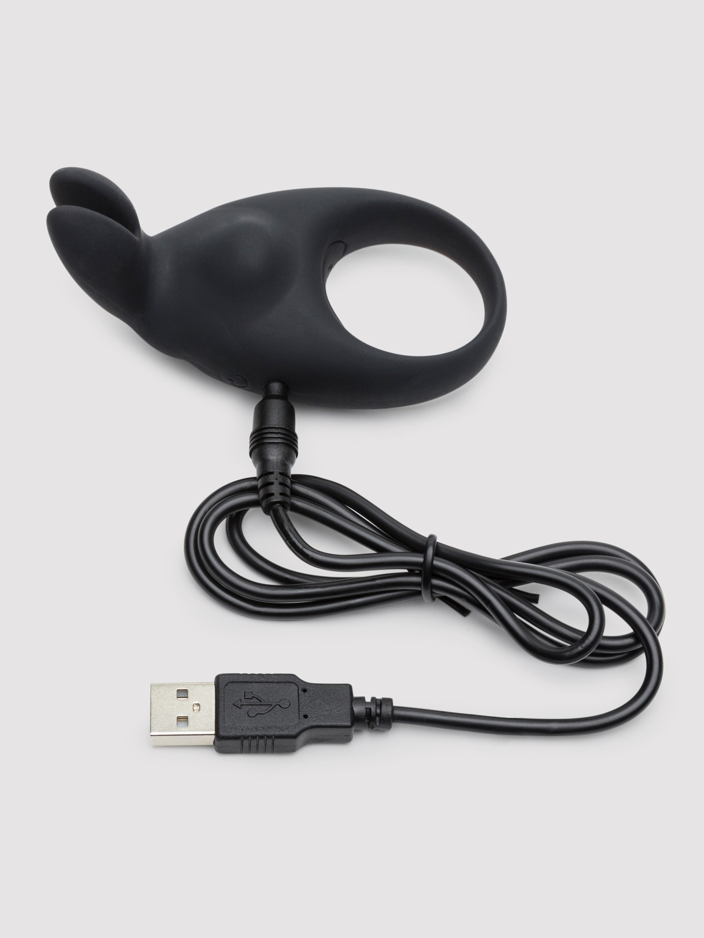 Desire Luxury Rechargeable Remote Control Rabbit Cock Ring, Black, hi-res