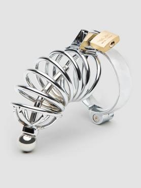 Impound Corkscrew Male Chastity Cage with Urethral Sound