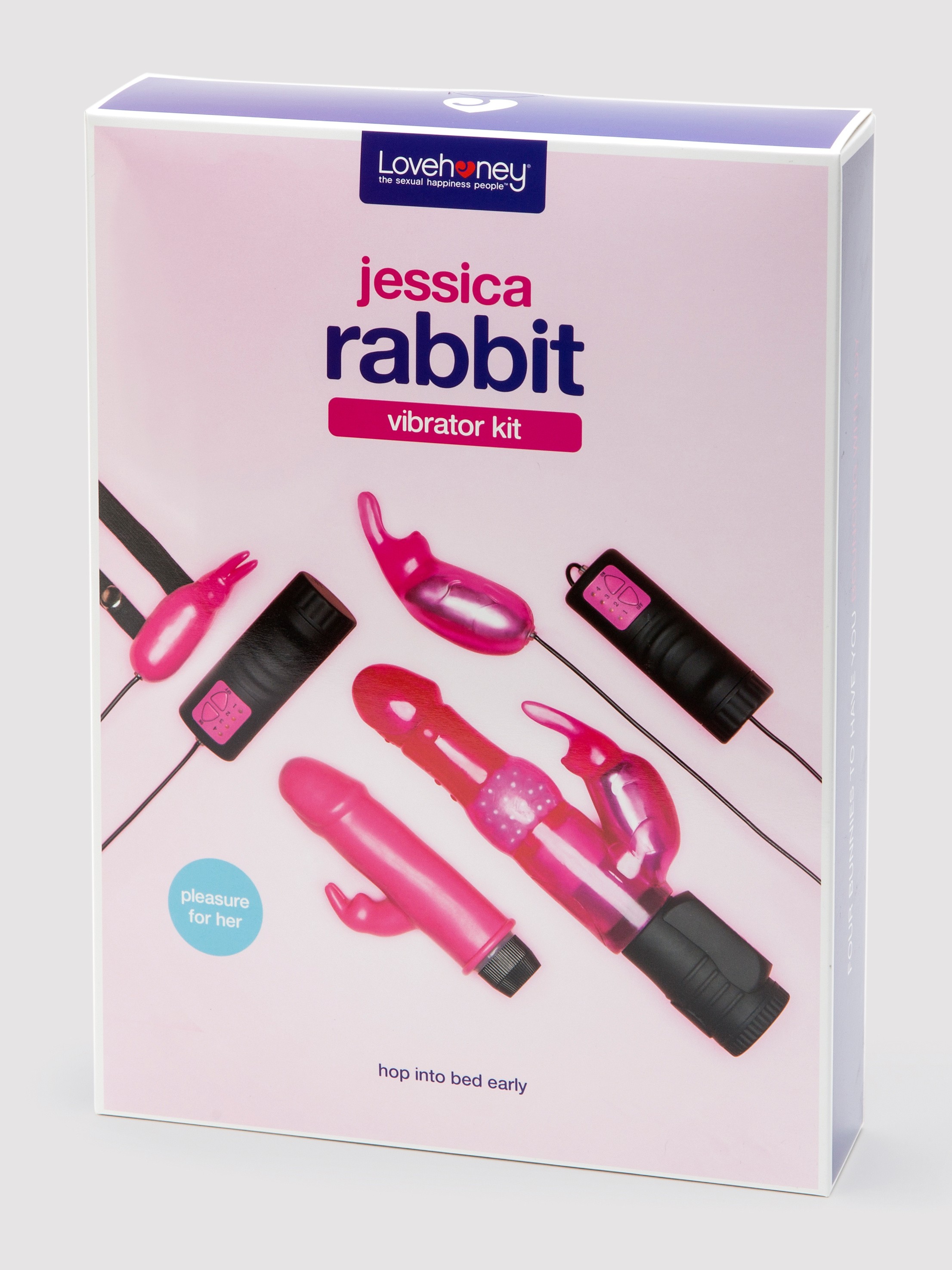 Lovehoney Jessica Rabbit Vibrator Couple's Kit (4 Piece), Pink, hi-res