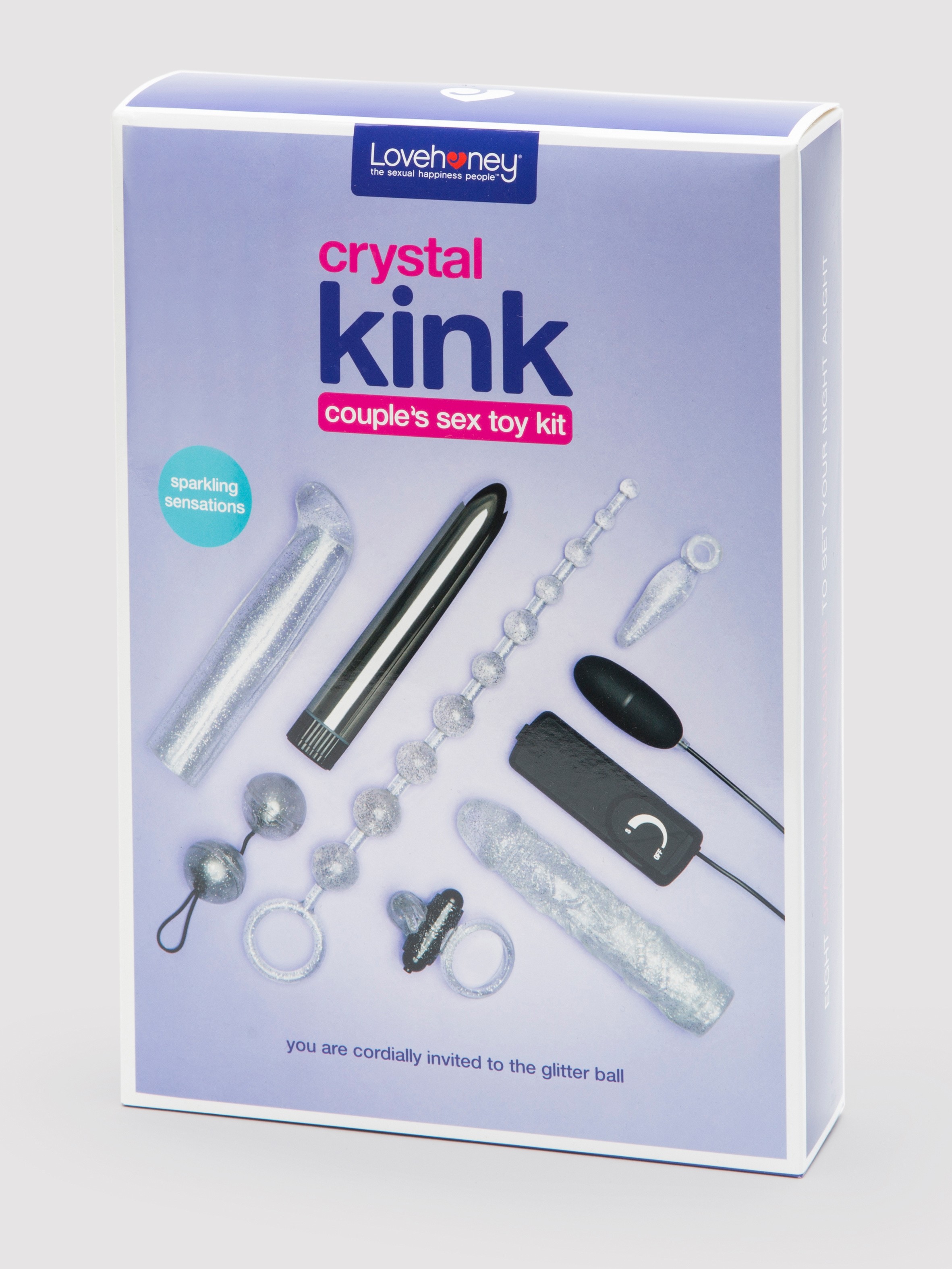 Lovehoney Crystal Kink Couple's Sex Toy Kit (8 Piece), Clear, hi-res