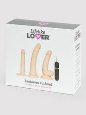 Lifelike Lover Realistic Pleasures Strap-On Dildo Kit (8 Piece), Flesh Pink, hi-res