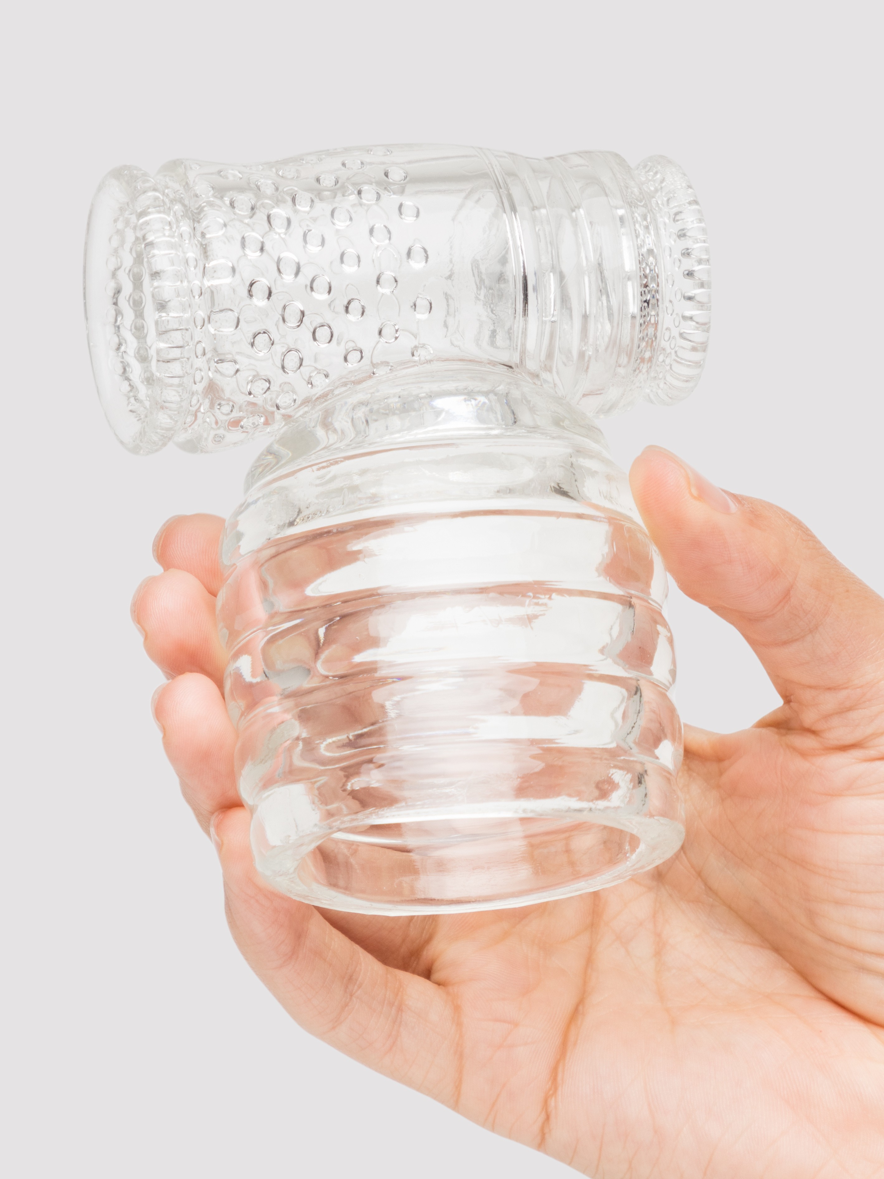 Lovehoney Hummer Deluxe Male Masturbator Wand Attachment, Clear, hi-res