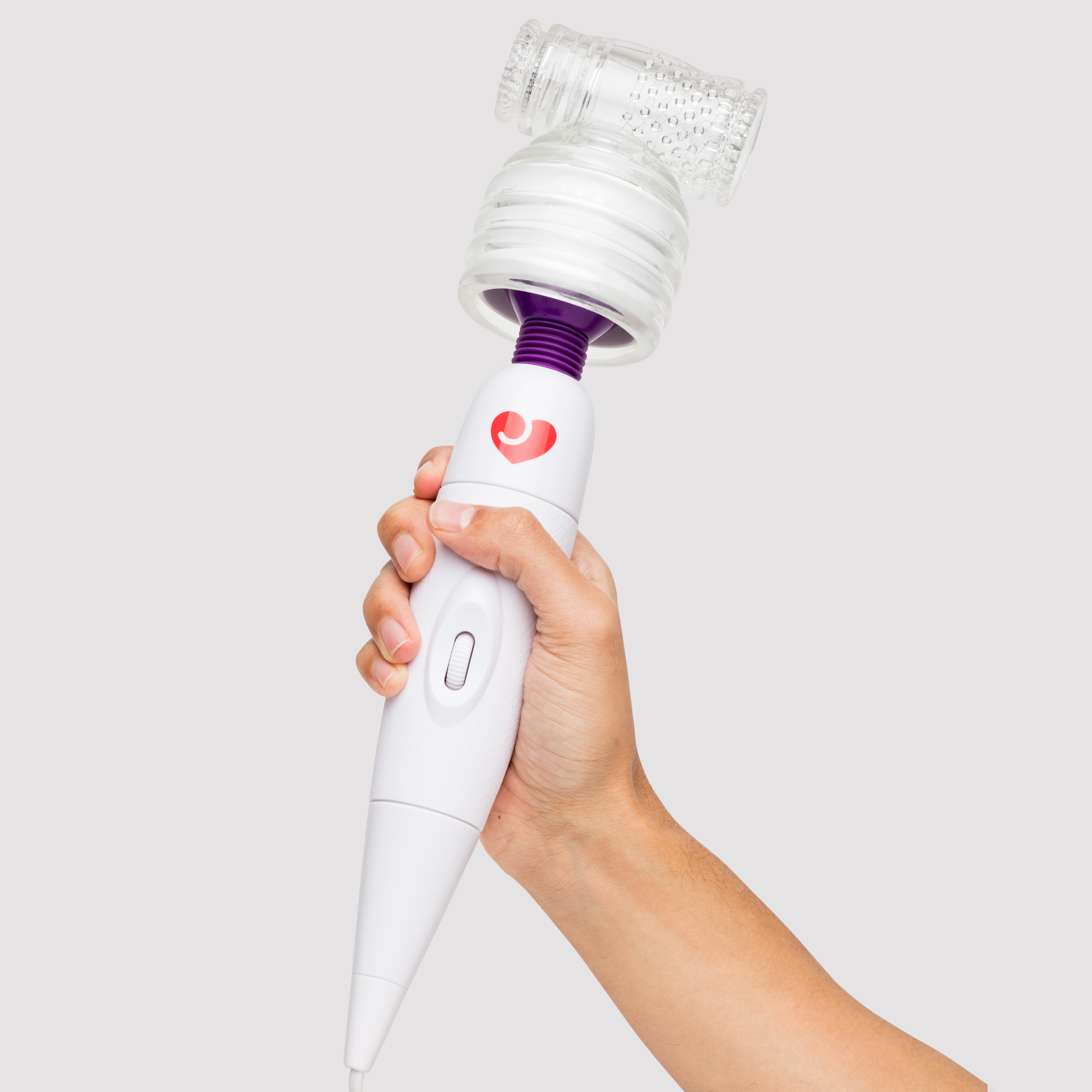 Lovehoney Hummer Deluxe Male Masturbator Wand Attachment, Clear, hi-res