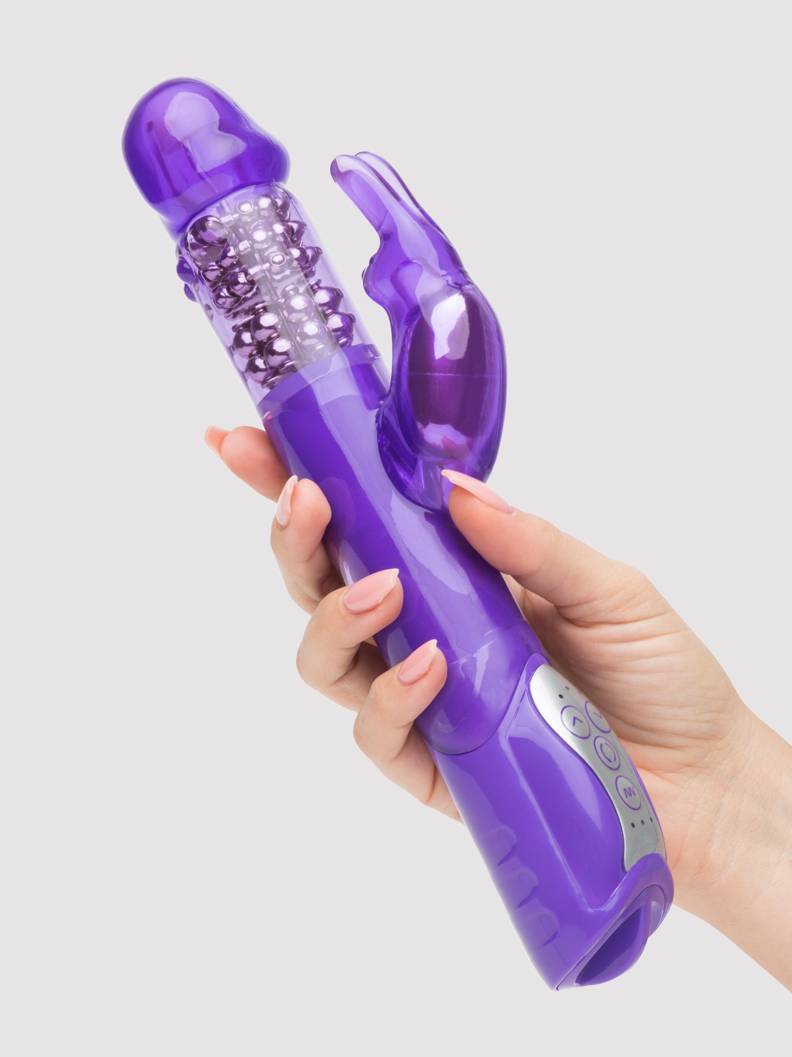 Lovehoney Jessica Rabbit Xtra 10 Function Thrusting Rabbit Vibrator, Purple, hi-res