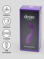 Desire Luxury Rechargeable Curved G-Spot Vibrator, Purple, hi-res