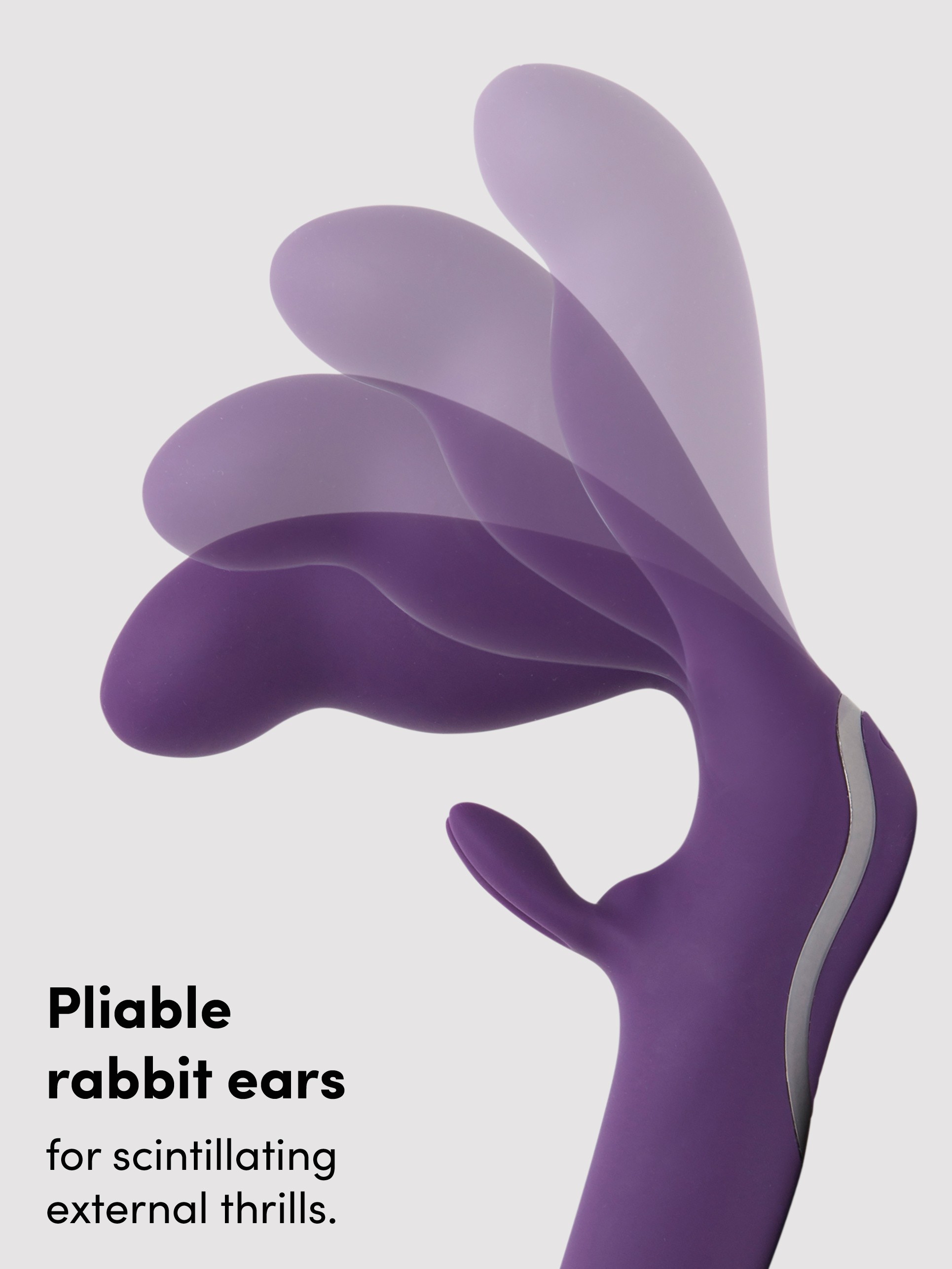 Desire Luxury Rechargeable Strapless Strap-On Dildo Vibrator, Purple, hi-res