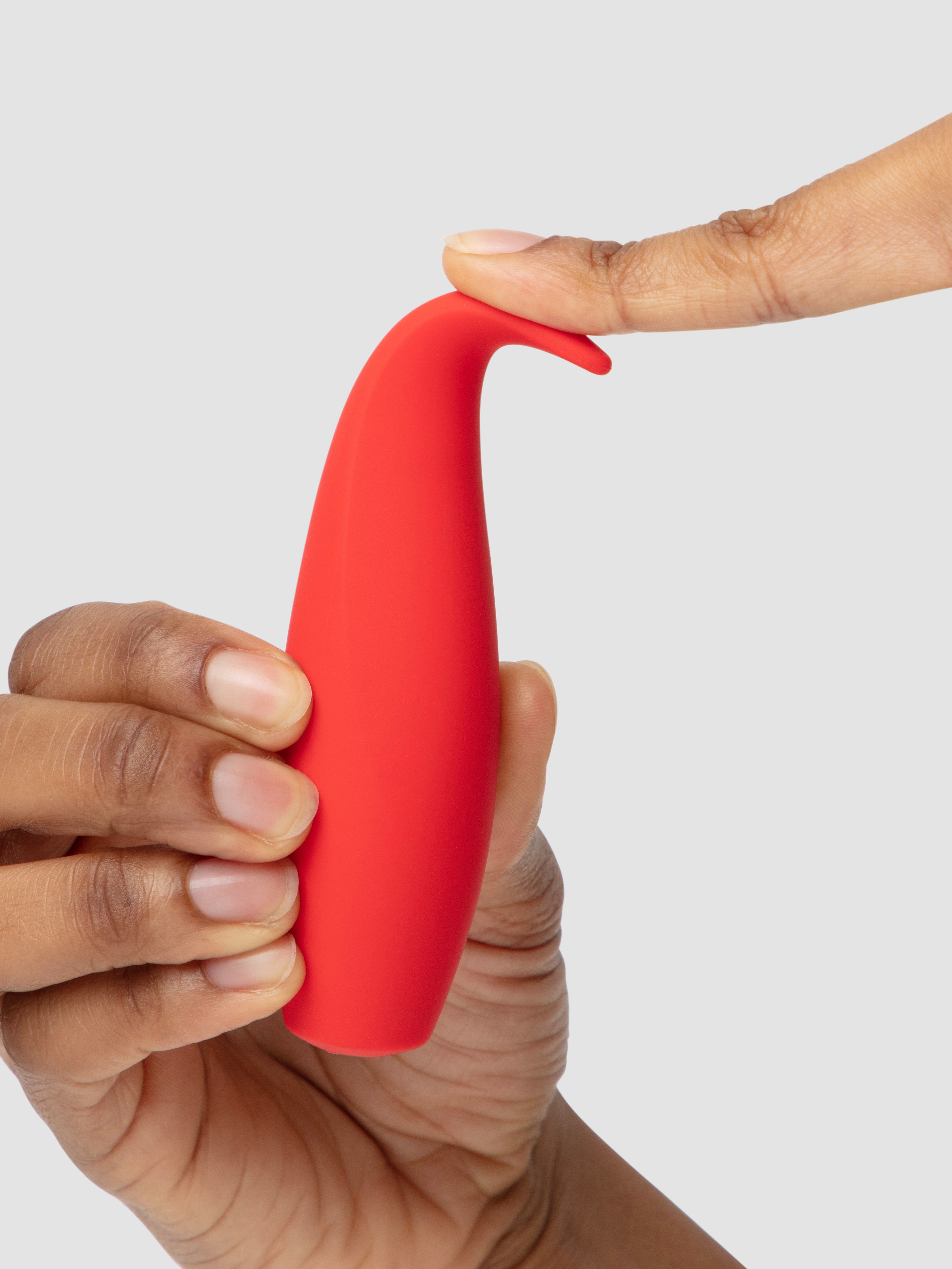 Red Hot Rechargeable Silicone Flickering Tongue Vibrator, Red, hi-res