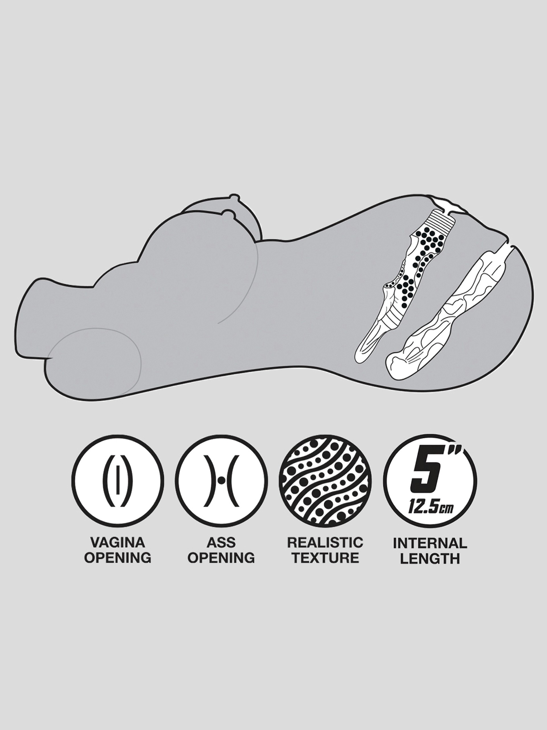 THRUST Pro Elite Alicia Realistic Vagina, Ass and Tits Masturbator 7.5kg, Flesh Pink, hi-res