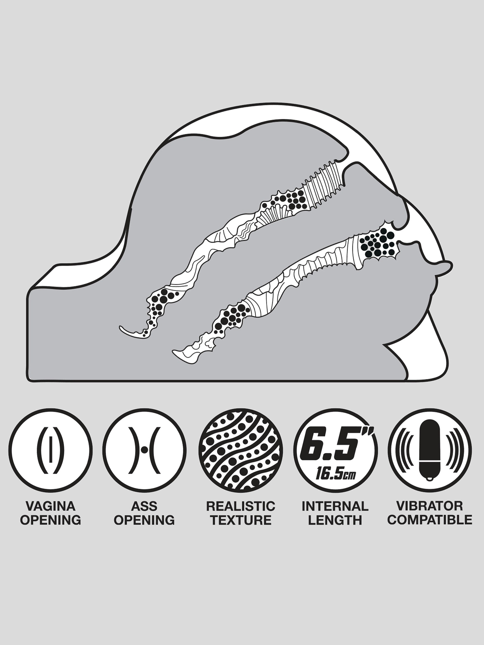 THRUST Pro Elite Katya Realistic Vagina and Ass Masturbator 4.7kg, Flesh Pink, hi-res