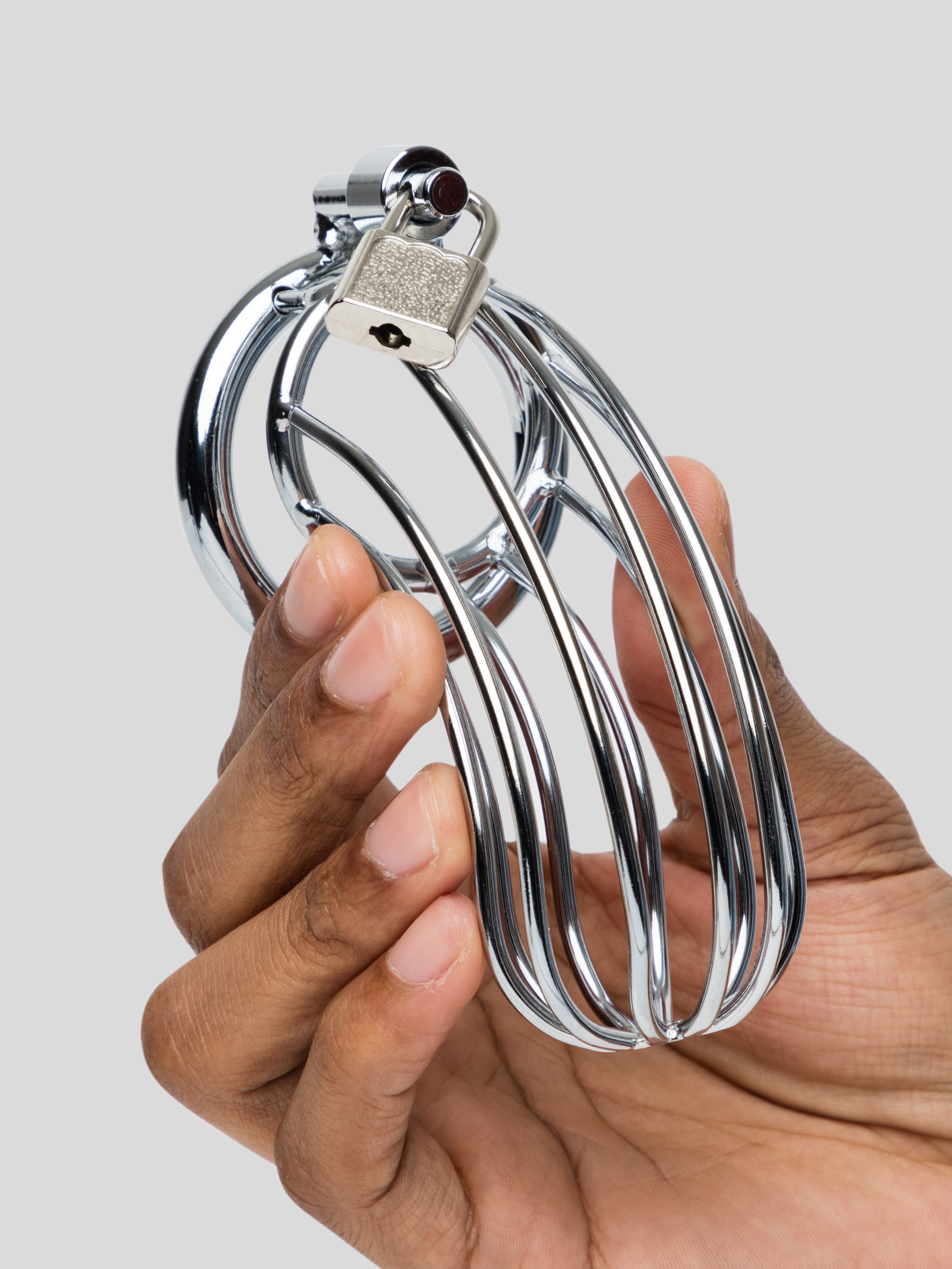 DOMINIX Deluxe The Prisoner Cock Cage, Silver, hi-res