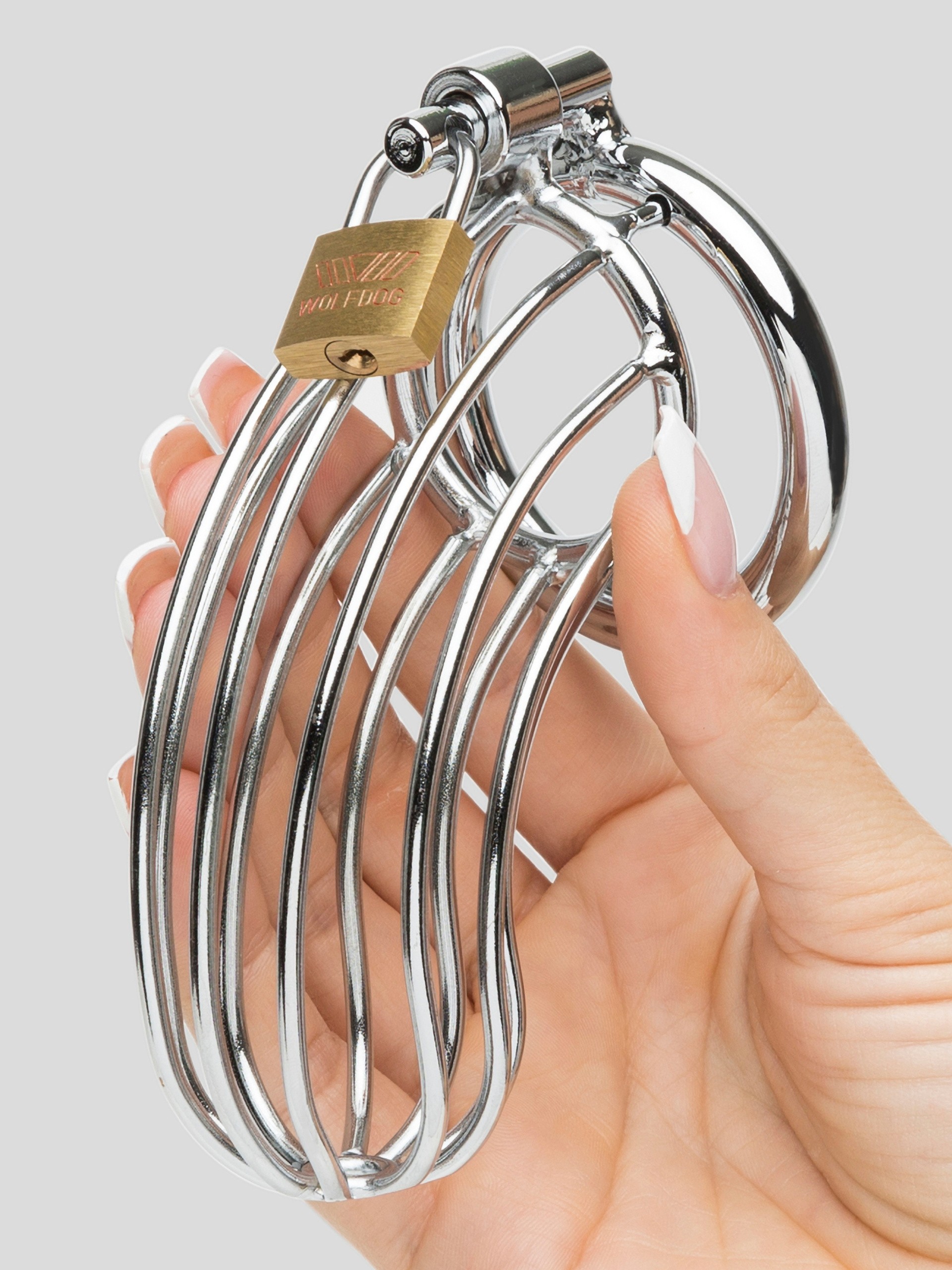 DOMINIX Deluxe The Prisoner Cock Cage, Silver, hi-res