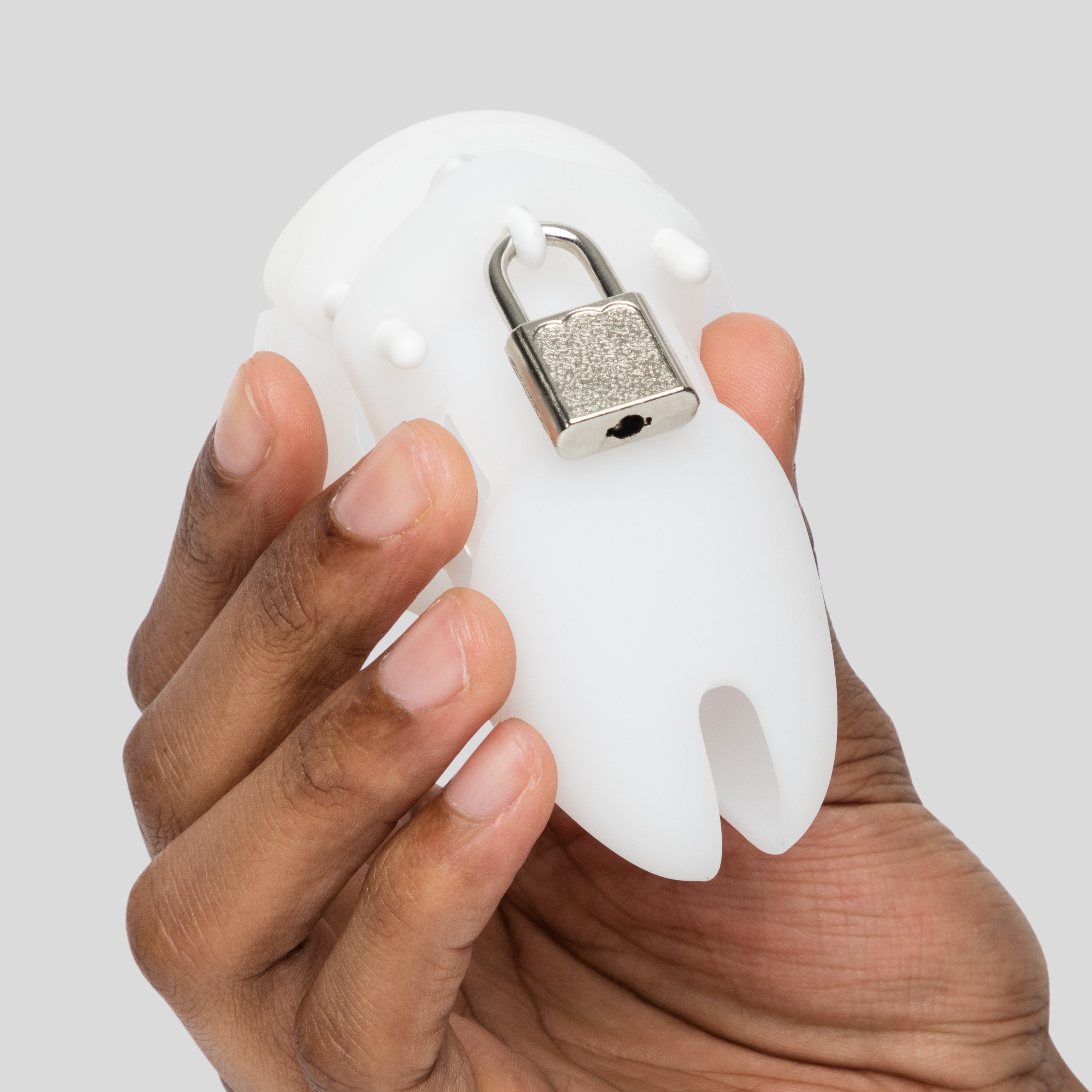 DOMINIX Deluxe Silicone Short Cock Cage 3 Inch , Clear, hi-res