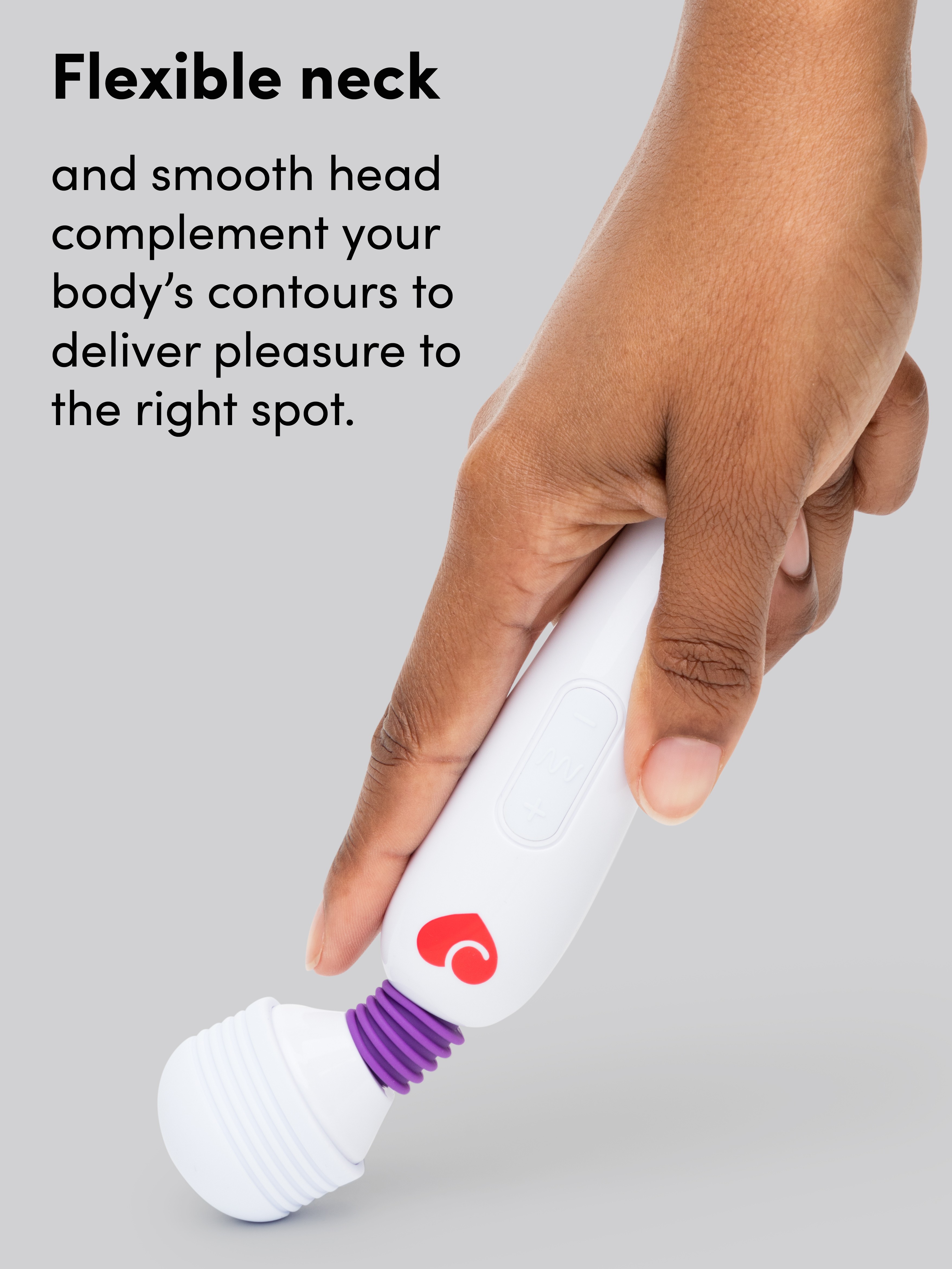 Lovehoney Deluxe Rechargeable Mini Massage Wand Vibrator, White, hi-res