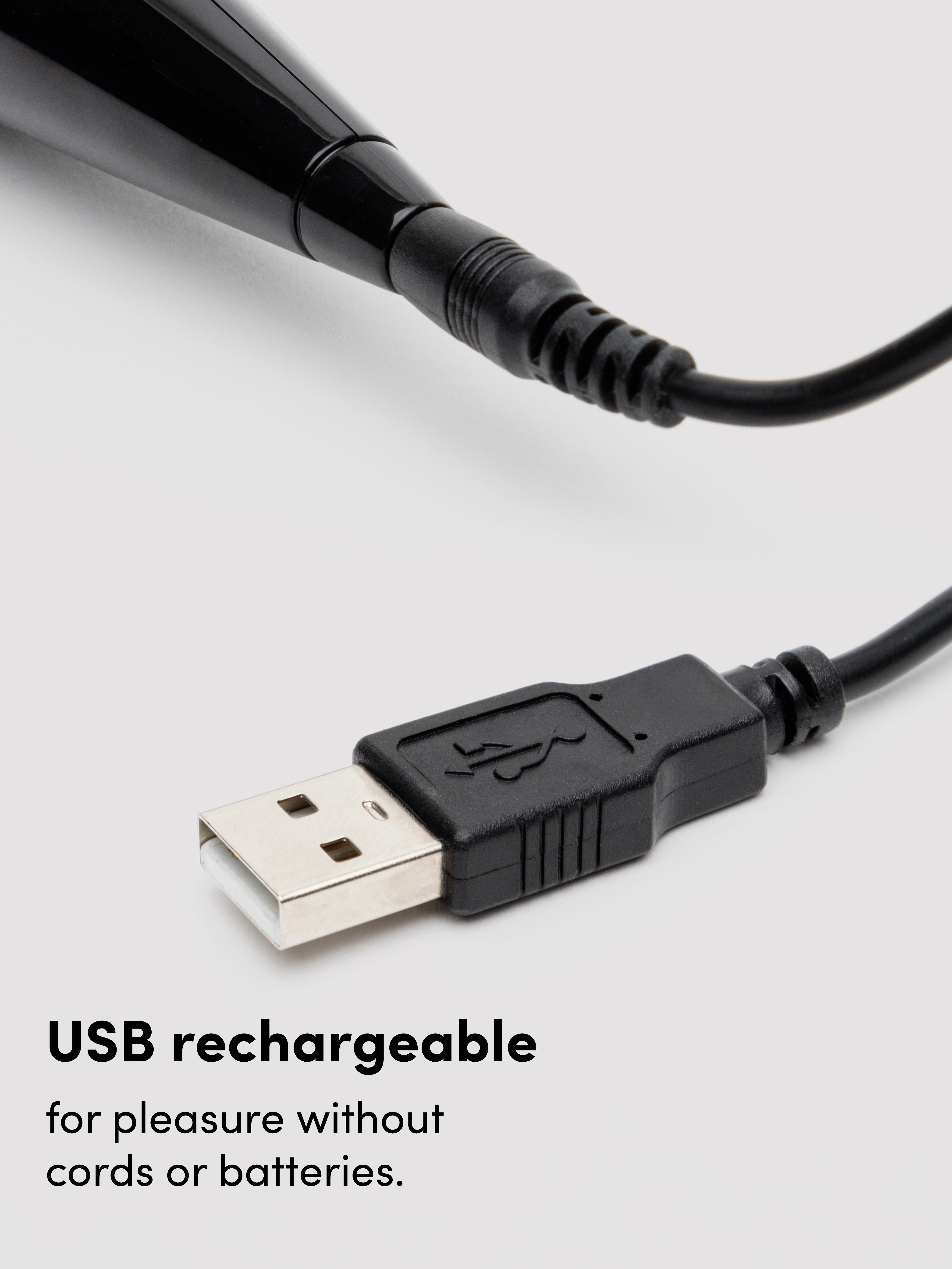 Lovehoney Deluxe Rechargeable Mini Massage Wand Vibrator, Black, hi-res