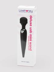 Lovehoney Deluxe Rechargeable Mini Massage Wand Vibrator, Black, hi-res