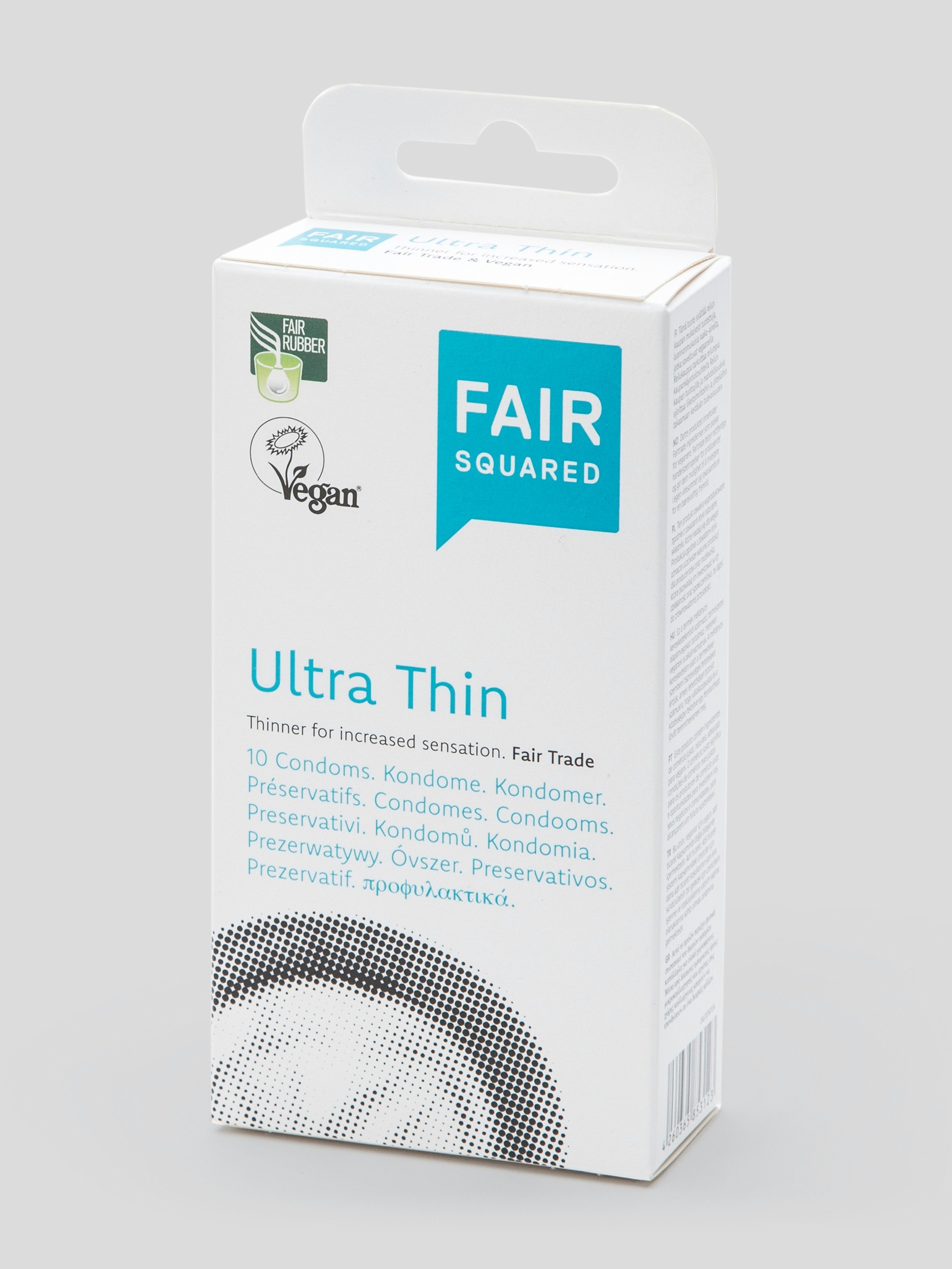 Fair Squared Ultra Thin Vegan Latex Condoms (10 Pack), , hi-res