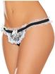 Escante Crotchless French Maid Thong, Black, hi-res