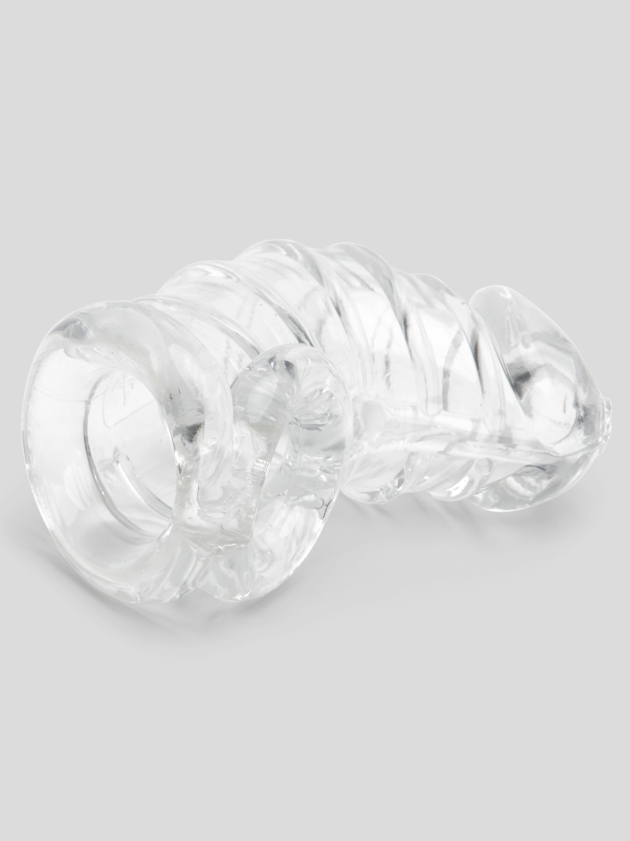 Master Series Detained Stretchy Soft Chastity Cage, Clear, hi-res