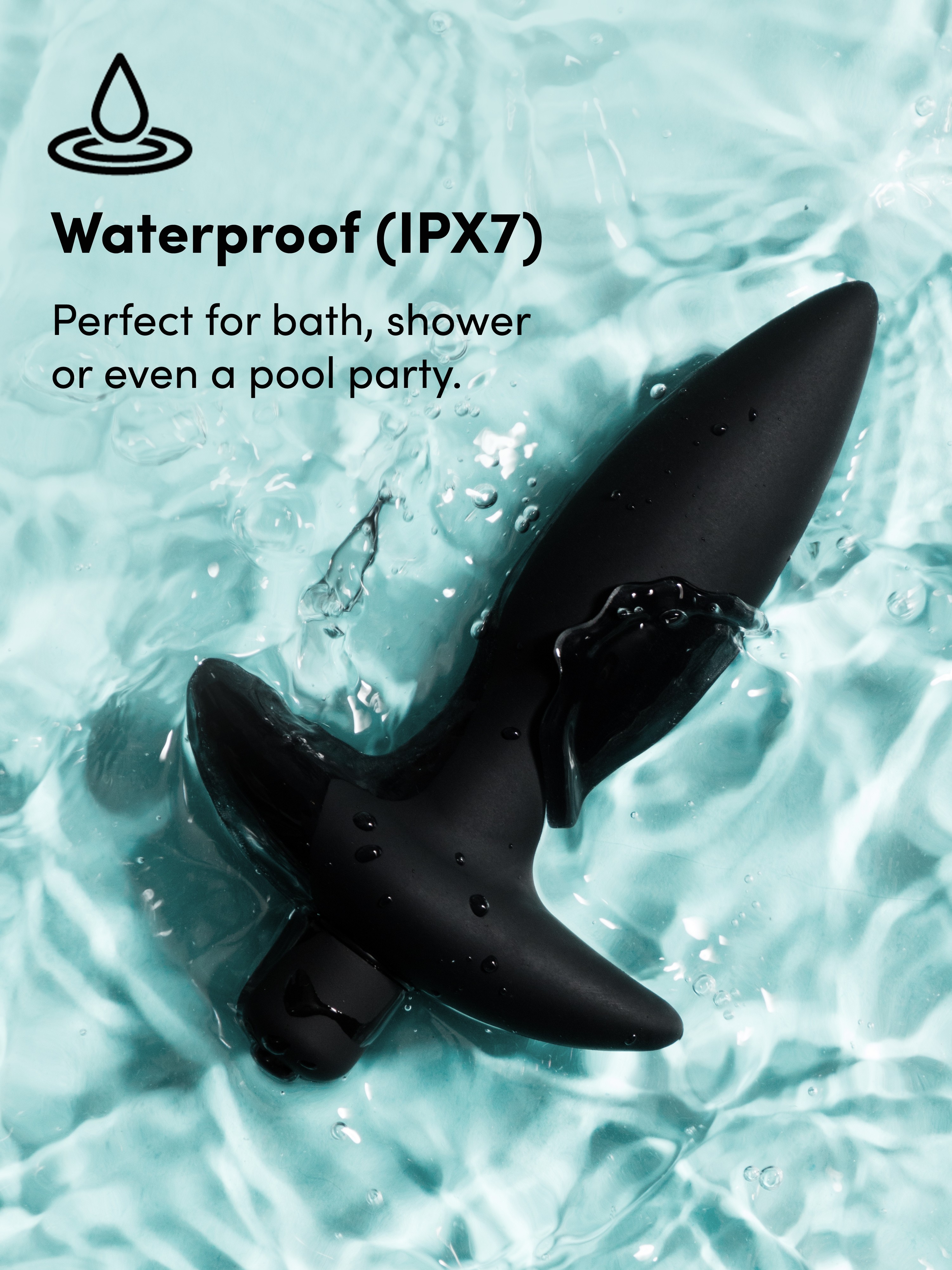 Lovehoney Butt Tingler 10 Function Vibrating Butt Plug 3.5 Inch, Black, hi-res