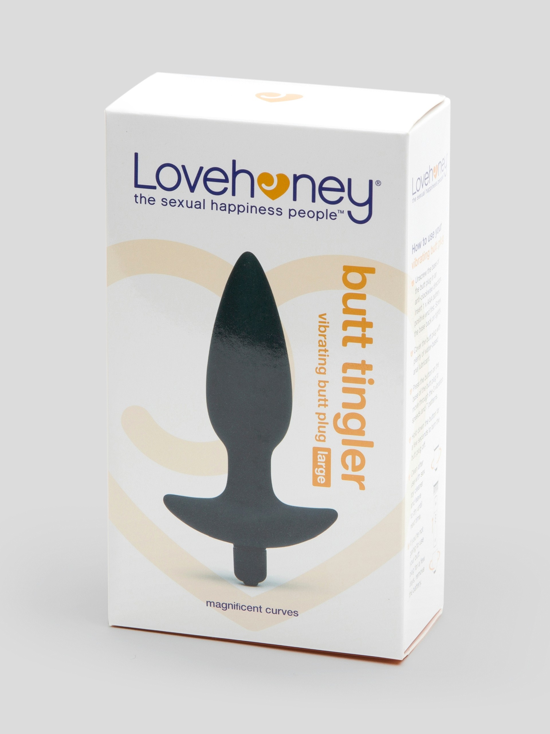 Lovehoney Butt Tingler 10 Function Vibrating Butt Plug 4.5 Inch, Black, hi-res