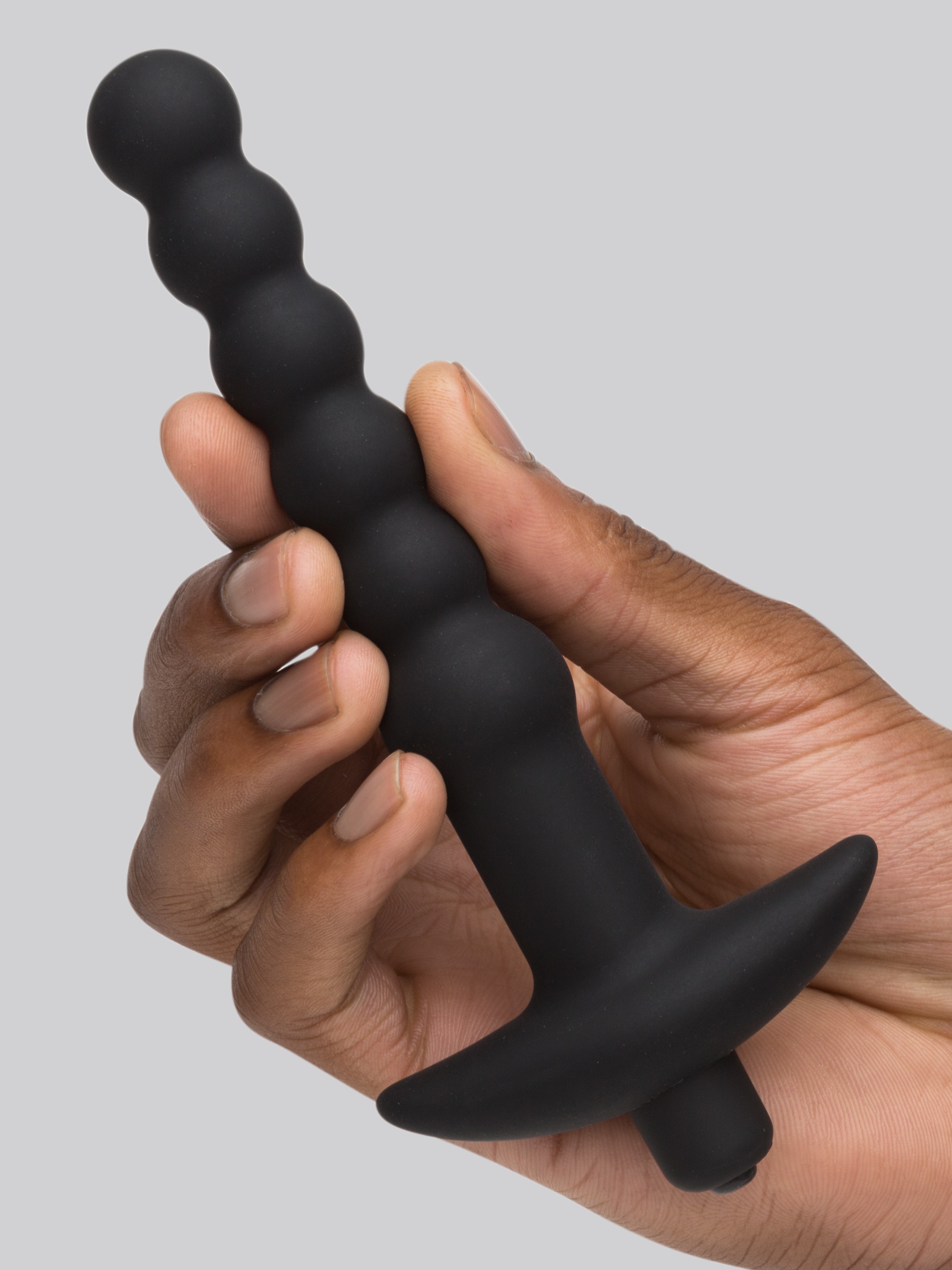 Lovehoney Smooth Mover 10 Function Beaded Anal Vibrator, Black, hi-res