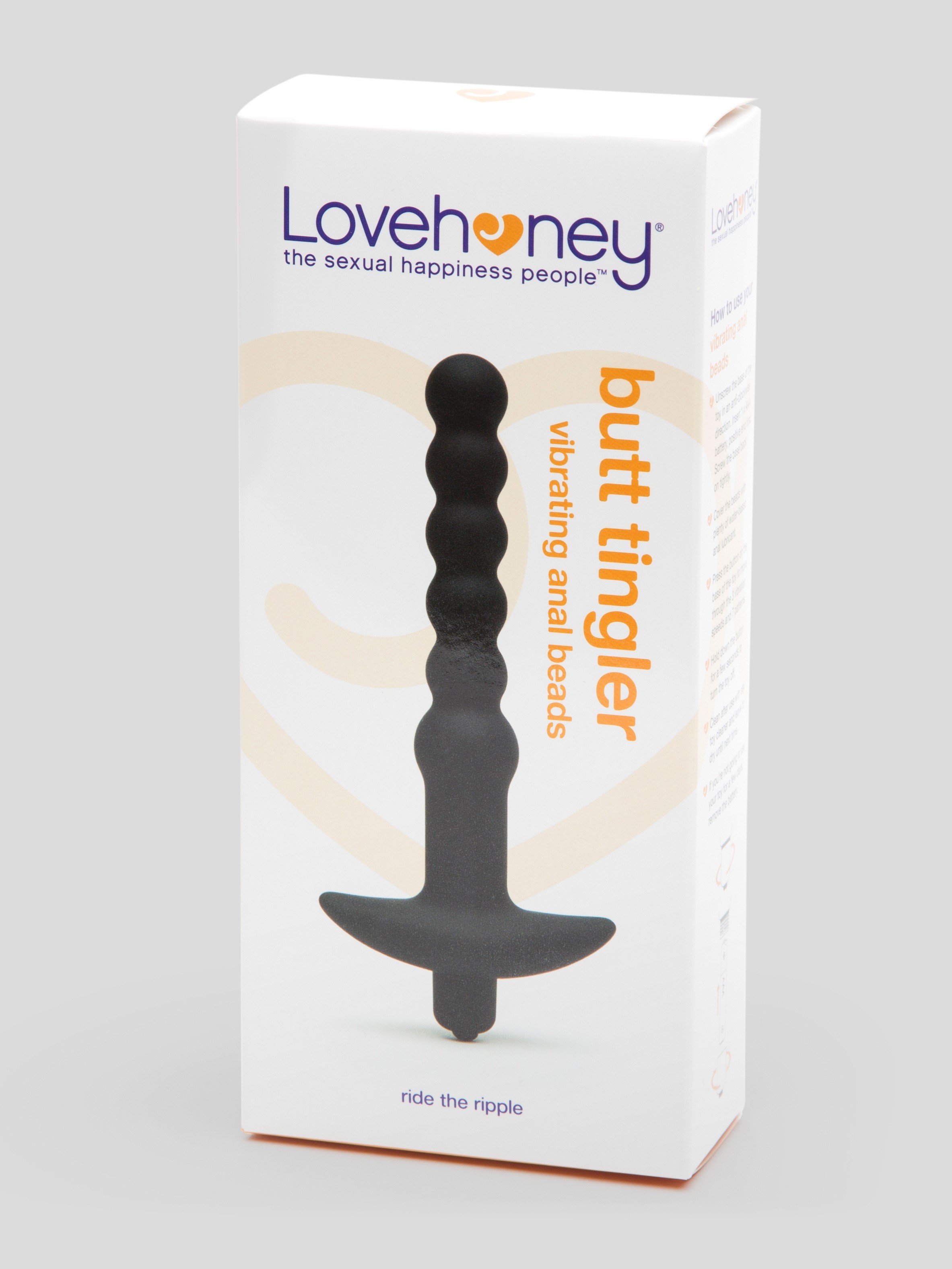 Lovehoney Smooth Mover 10 Function Beaded Anal Vibrator, Black, hi-res