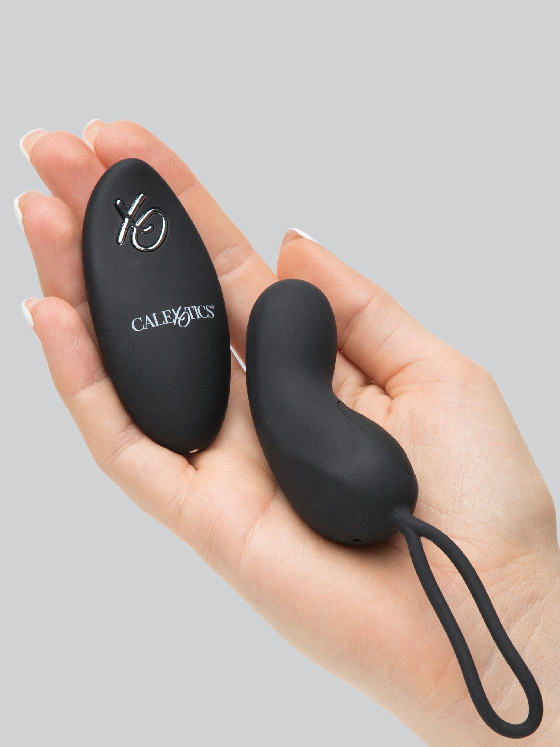 Remote Control Rechargeable Silicone G-Spot Love Egg, Black, hi-res