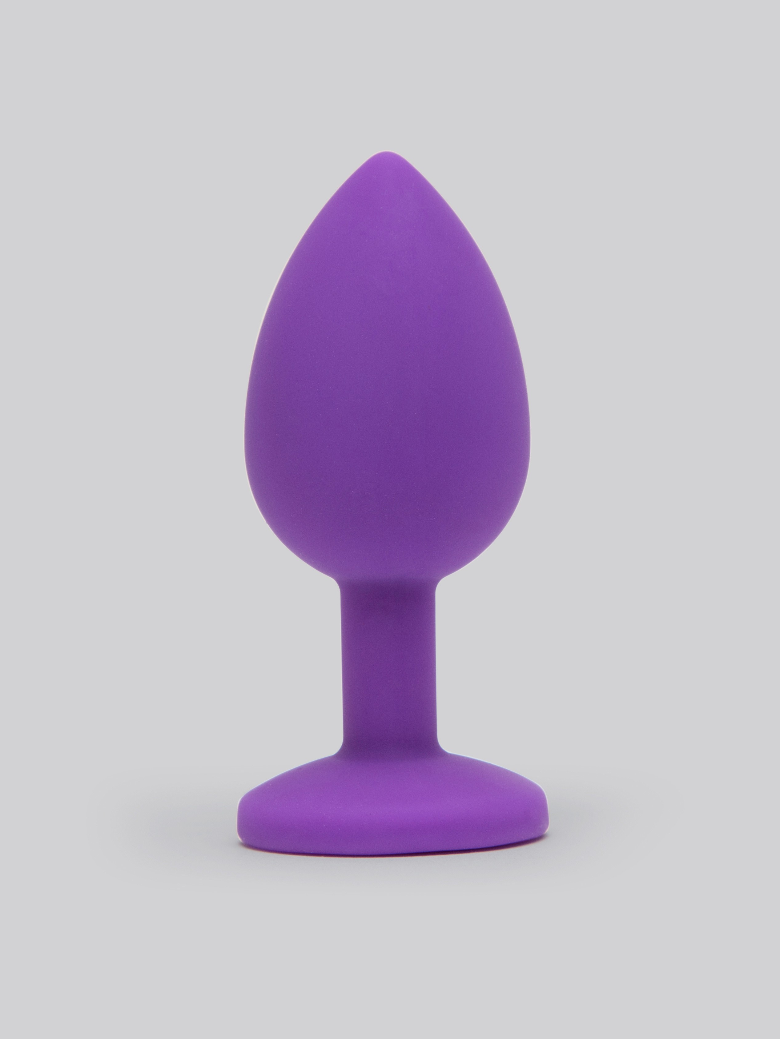 So Divine Sweet Sensation Small Clear Crystal Butt Plug 2.5 Inch, Purple, hi-res