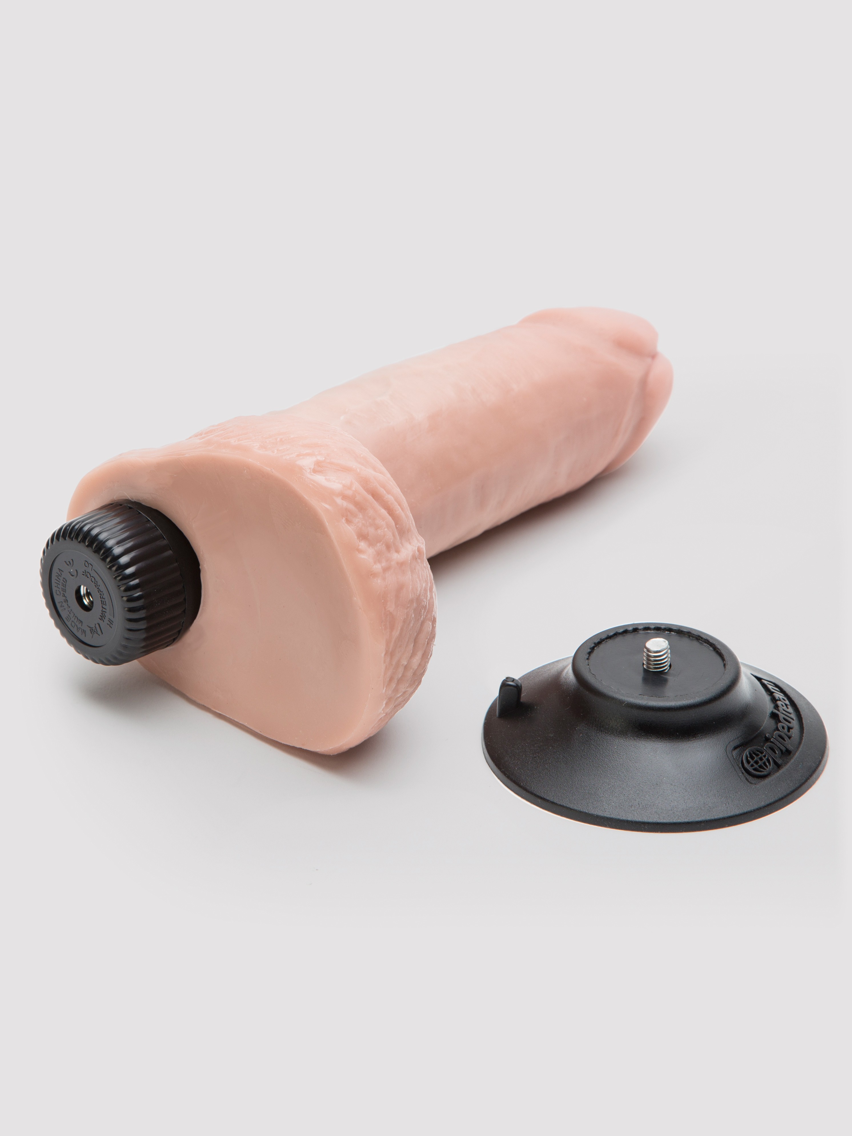 King Cock Ultra Realistic Suction Cup Dildo Vibrator with Balls 6.5 Inch, Flesh Pink, hi-res