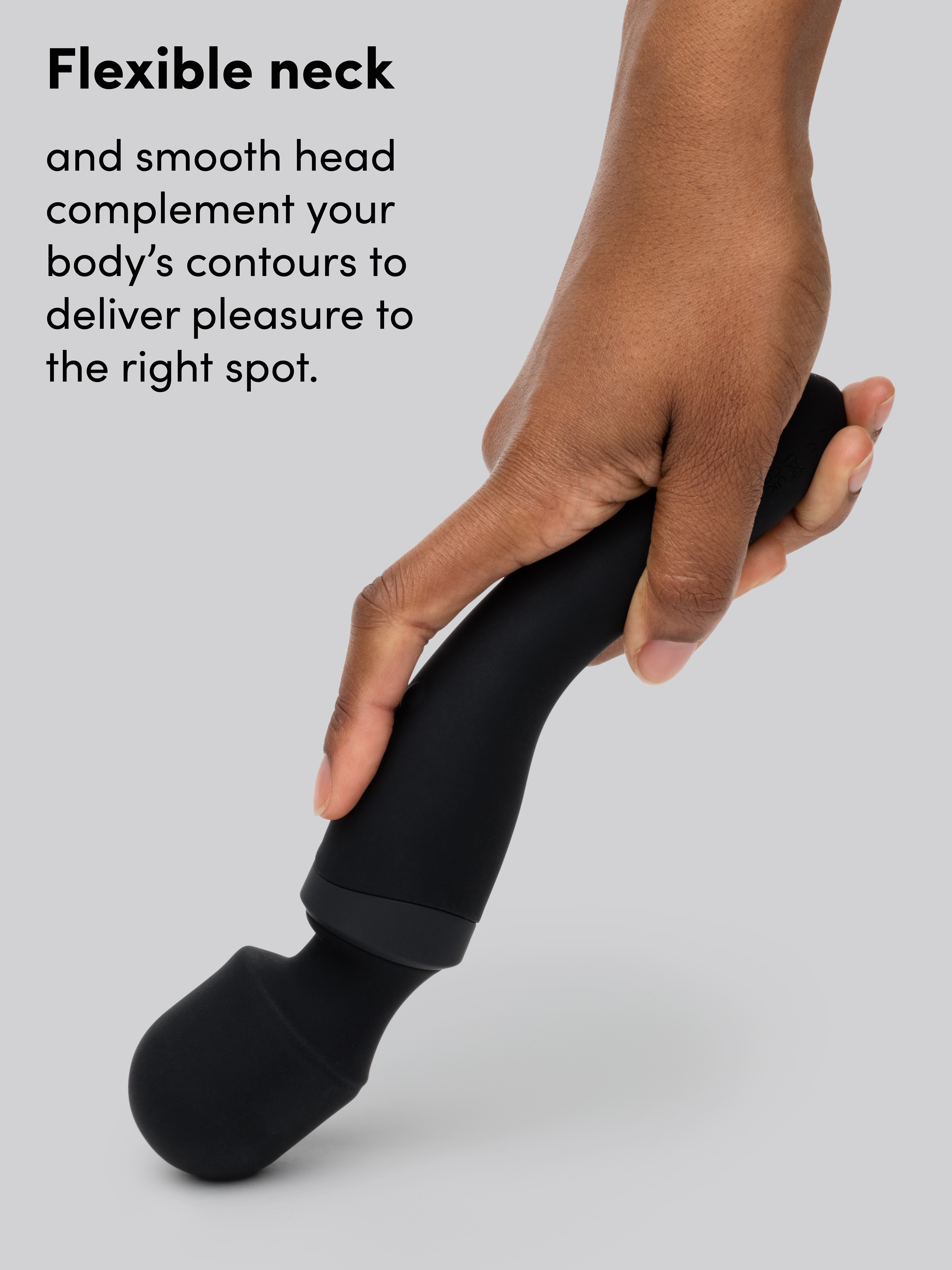 Mantric Rechargeable Wand Vibrator, Black, hi-res