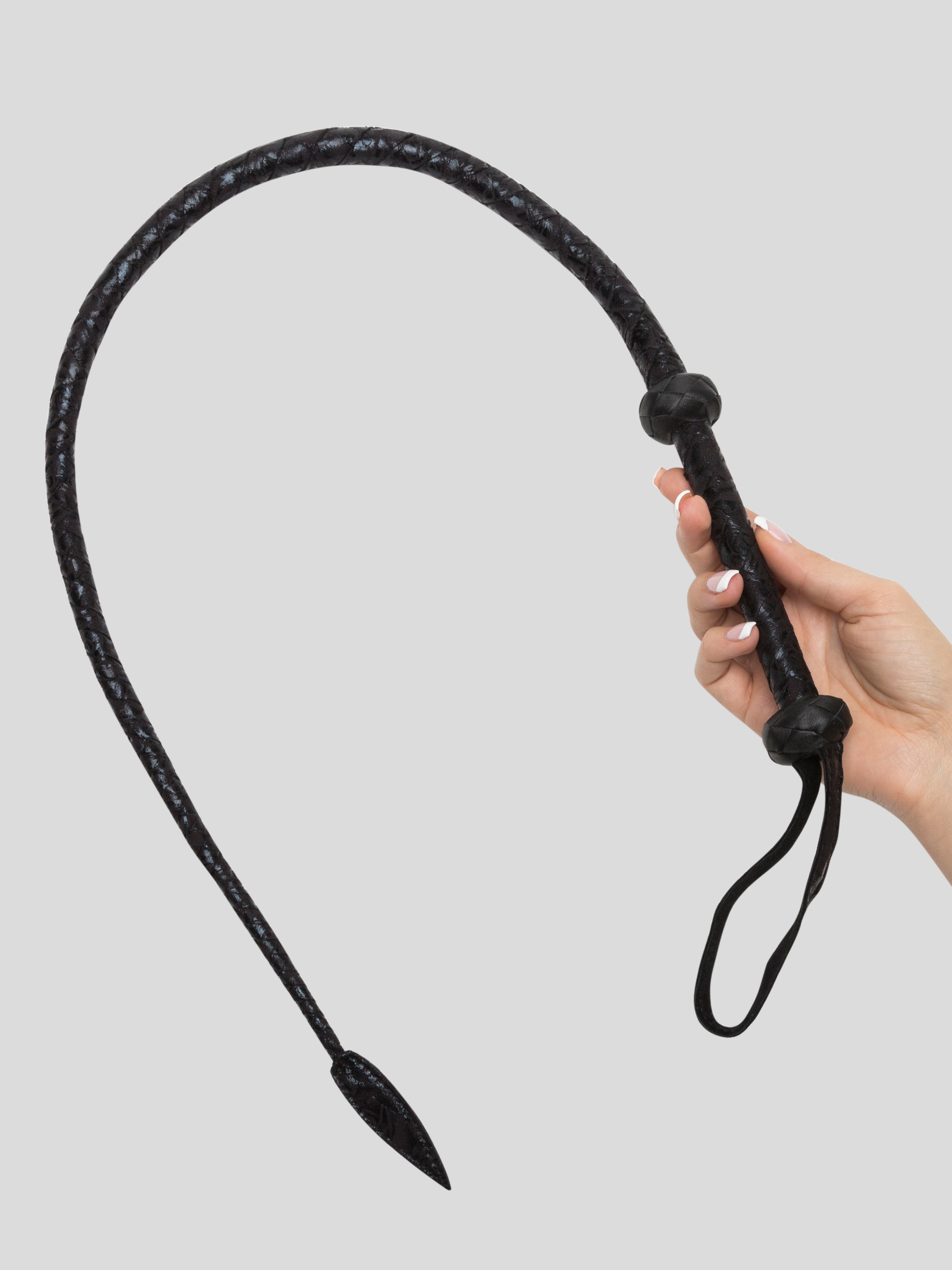 Bondage Boutique Black Rose Whip, Black, hi-res