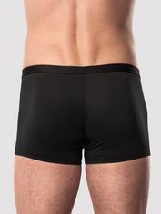 LHM Zip Front Microfibre Boxer Shorts, Black, hi-res
