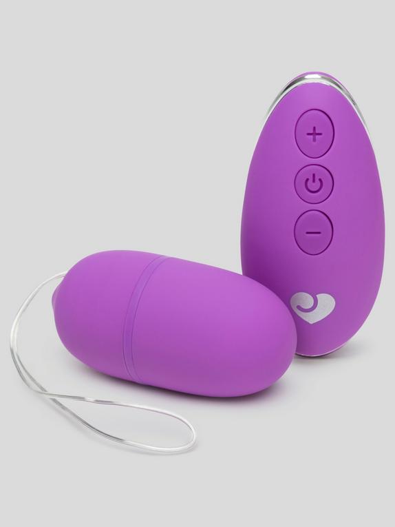 Lovehoney Thrill Seeker 10 Function Remote Control Love Egg Vibrator, Purple, hi-res