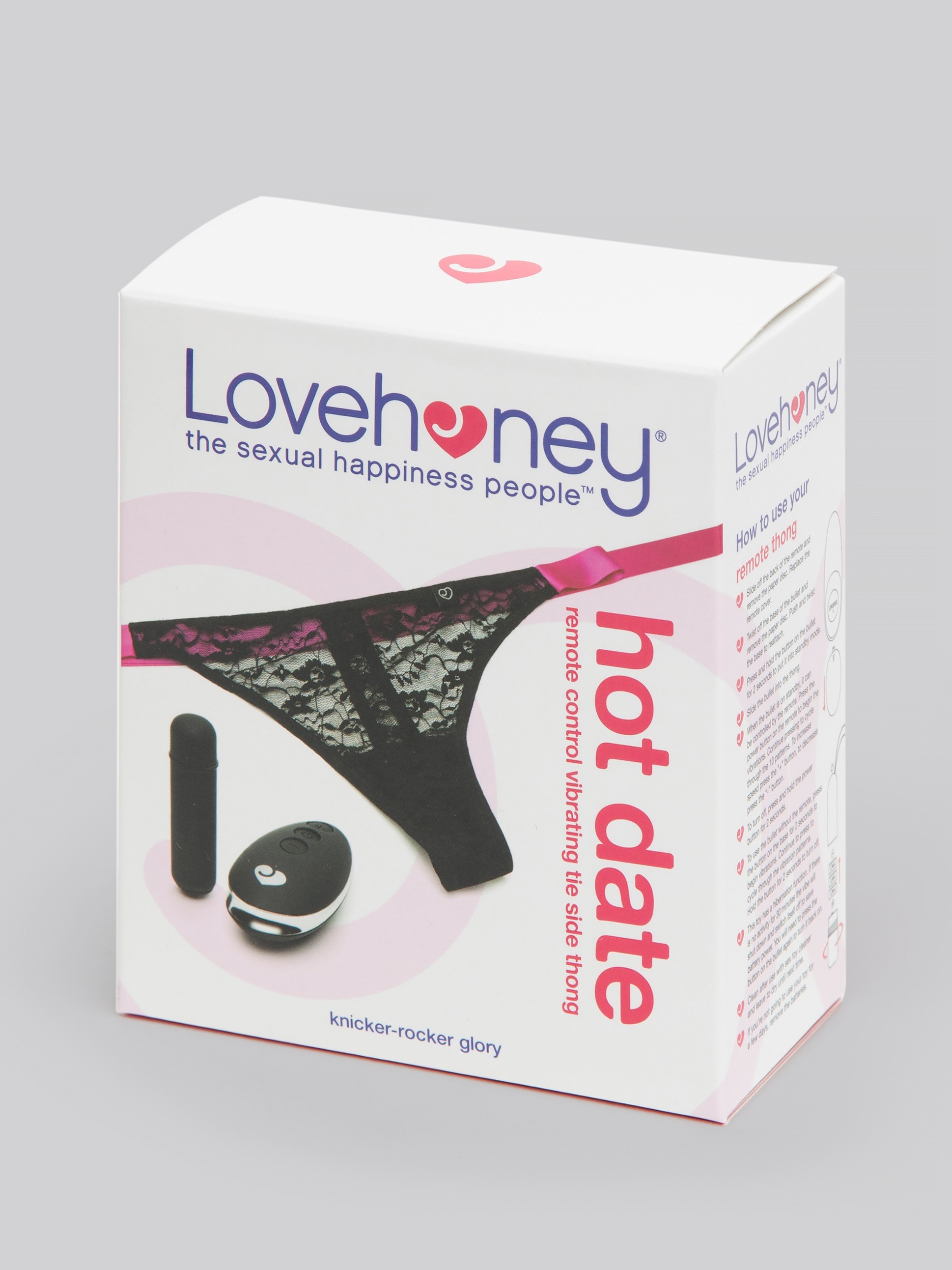 Lovehoney Hot Date 10 Function Remote Control Vibrating Thong, Black, hi-res
