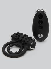 Lovehoney Wild Thing 10 Function Remote Control Vibrating Cock Ring, Black, hi-res