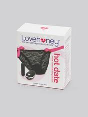 Lovehoney Hot Date 10 Function Remote Control Vibrating Knickers, Black, hi-res