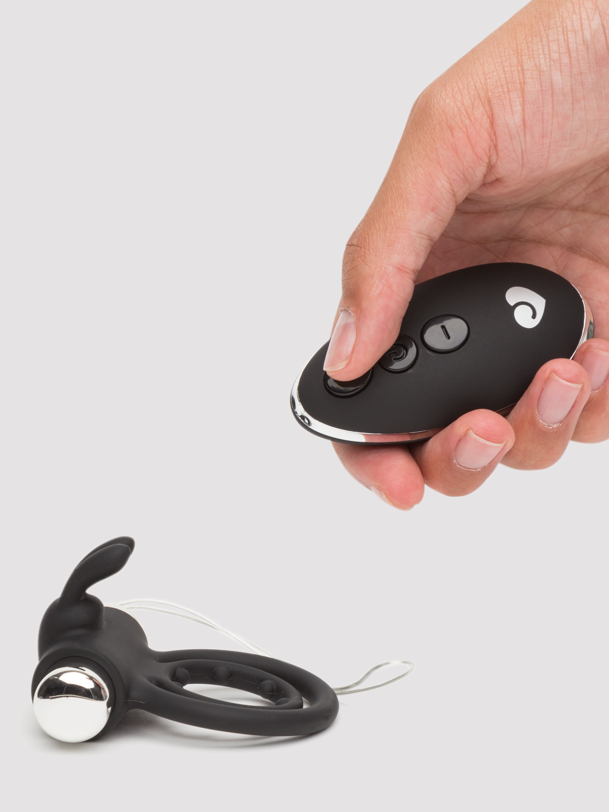 Lovehoney Rabbit Rocker 10 Function Vibrating Cock Ring, Black, hi-res