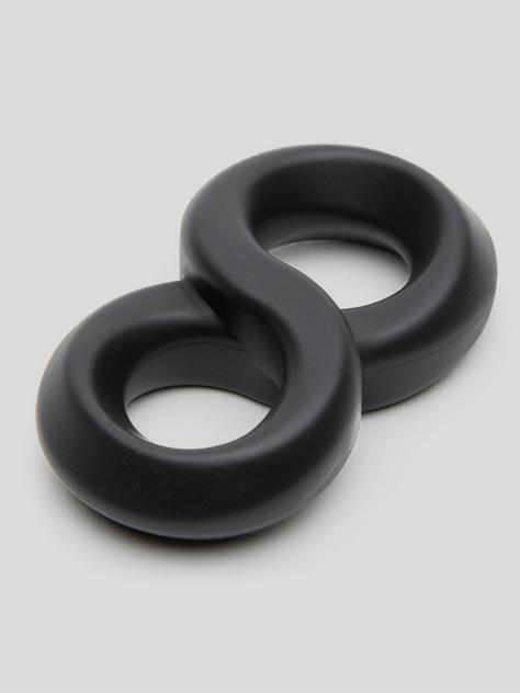 Lovehoney Magic 8 Stretchy Silicone Cock and Ball Ring, Black, hi-res