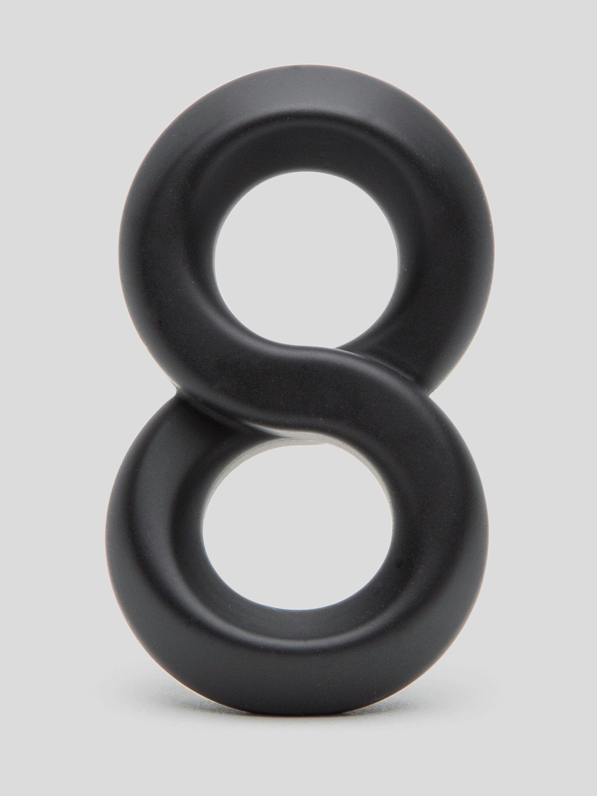Lovehoney Magic 8 Stretchy Silicone Cock and Ball Ring, Black, hi-res
