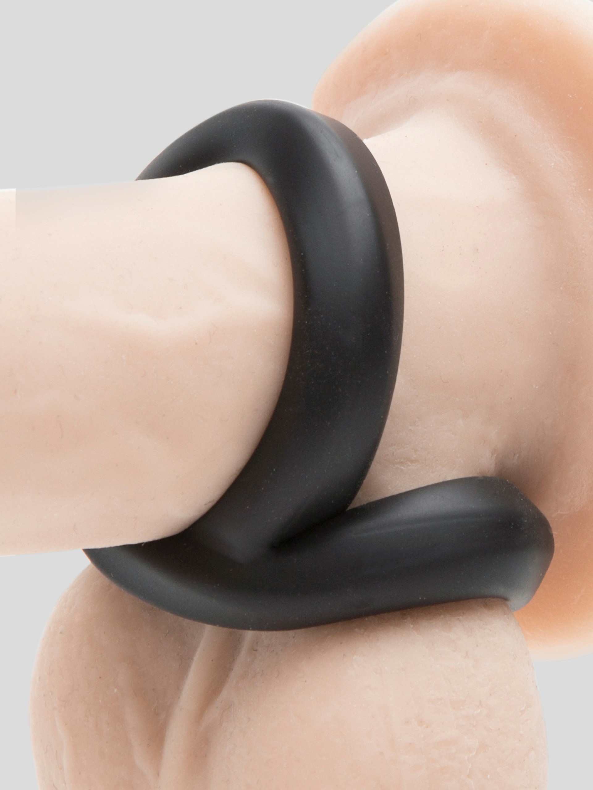 Lovehoney Magic 8 Stretchy Silicone Cock and Ball Ring, Black, hi-res