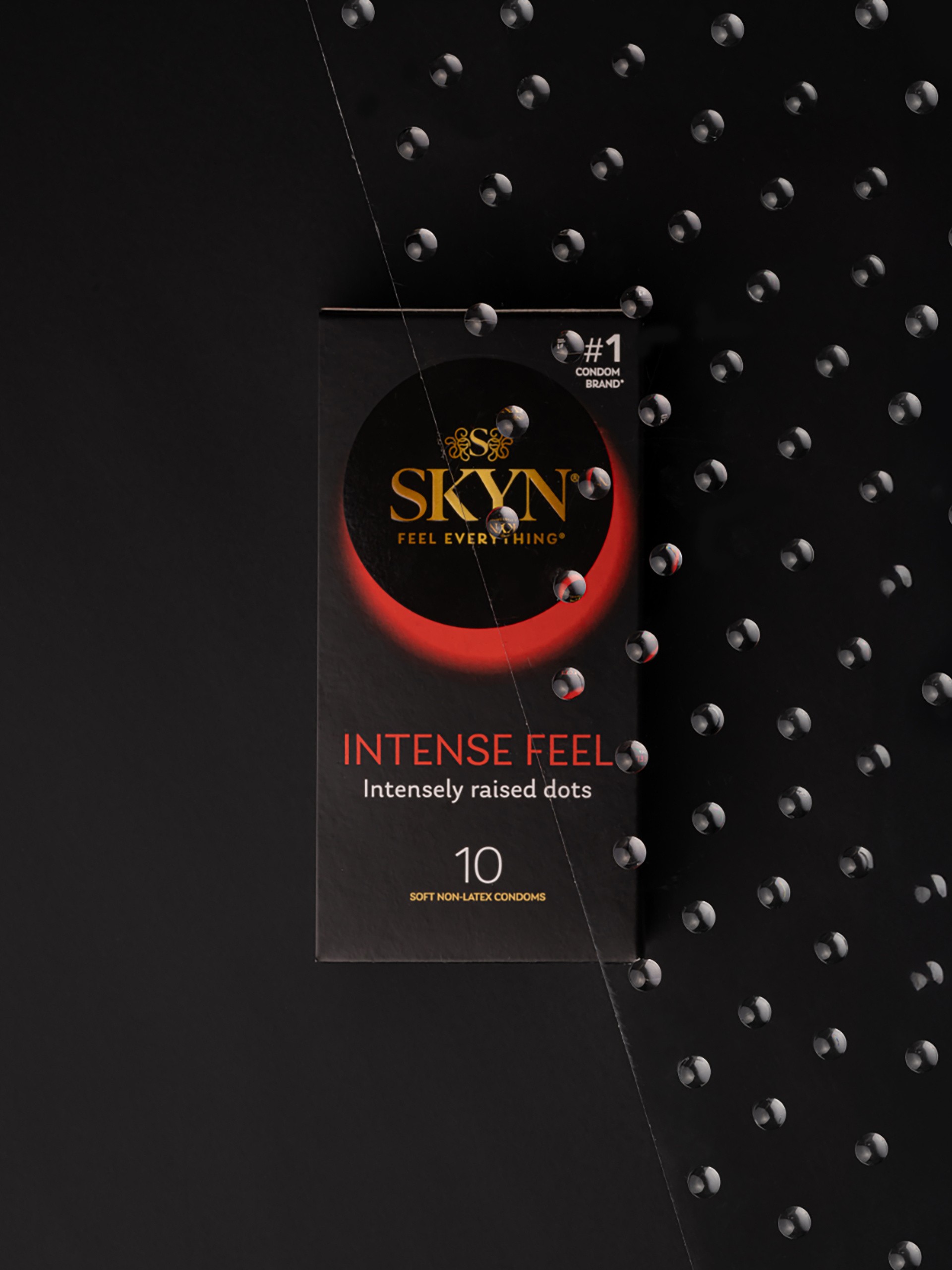 SKYN Intense Feel Non Latex Condoms 53mm (10 Pack), , hi-res