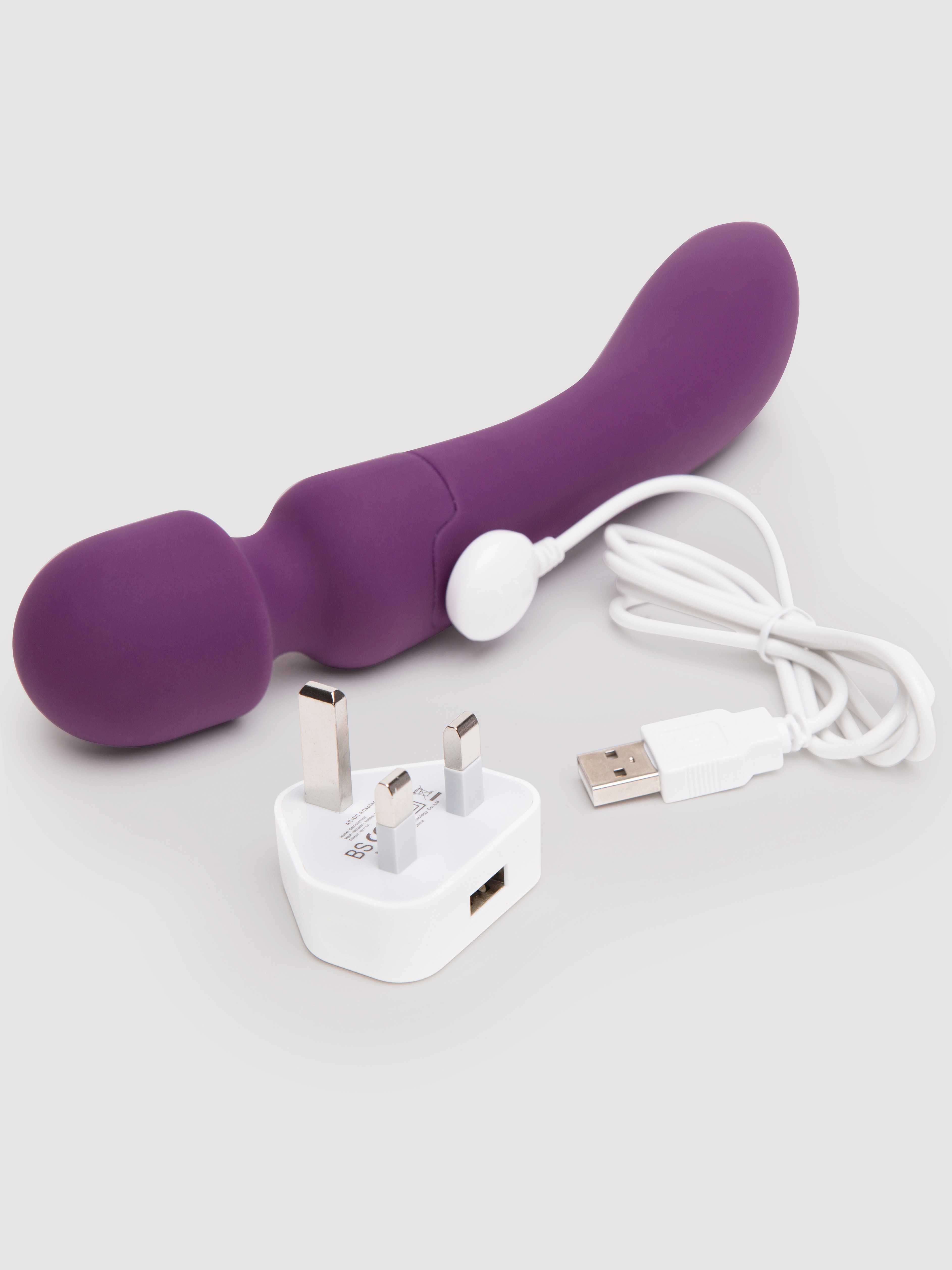So Divine Wicked Game Dual Motor Massaging Wand, Purple, hi-res