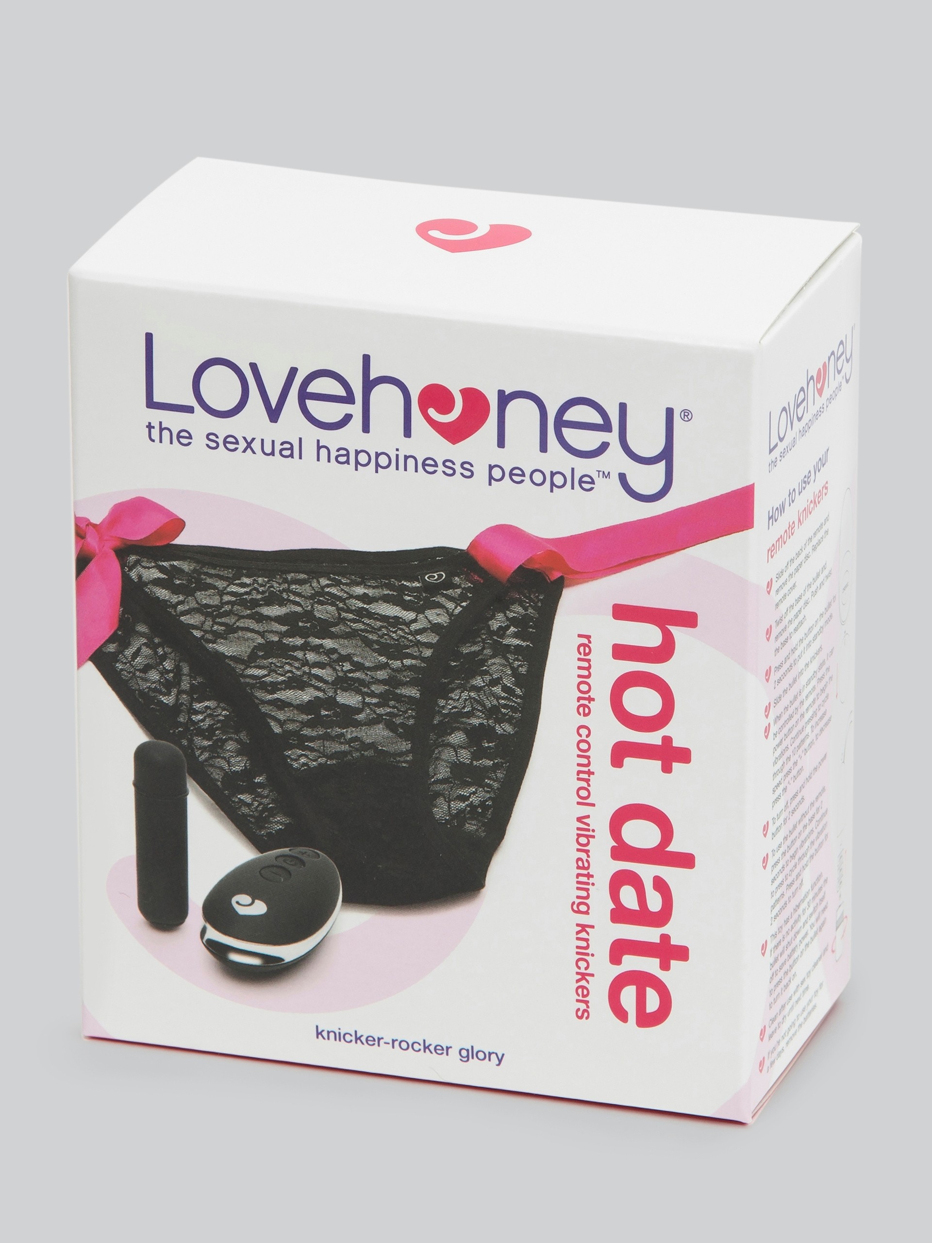 Lovehoney Plus Size Hot Date 10 Function Remote Control Vibrating Knickers, Black, hi-res