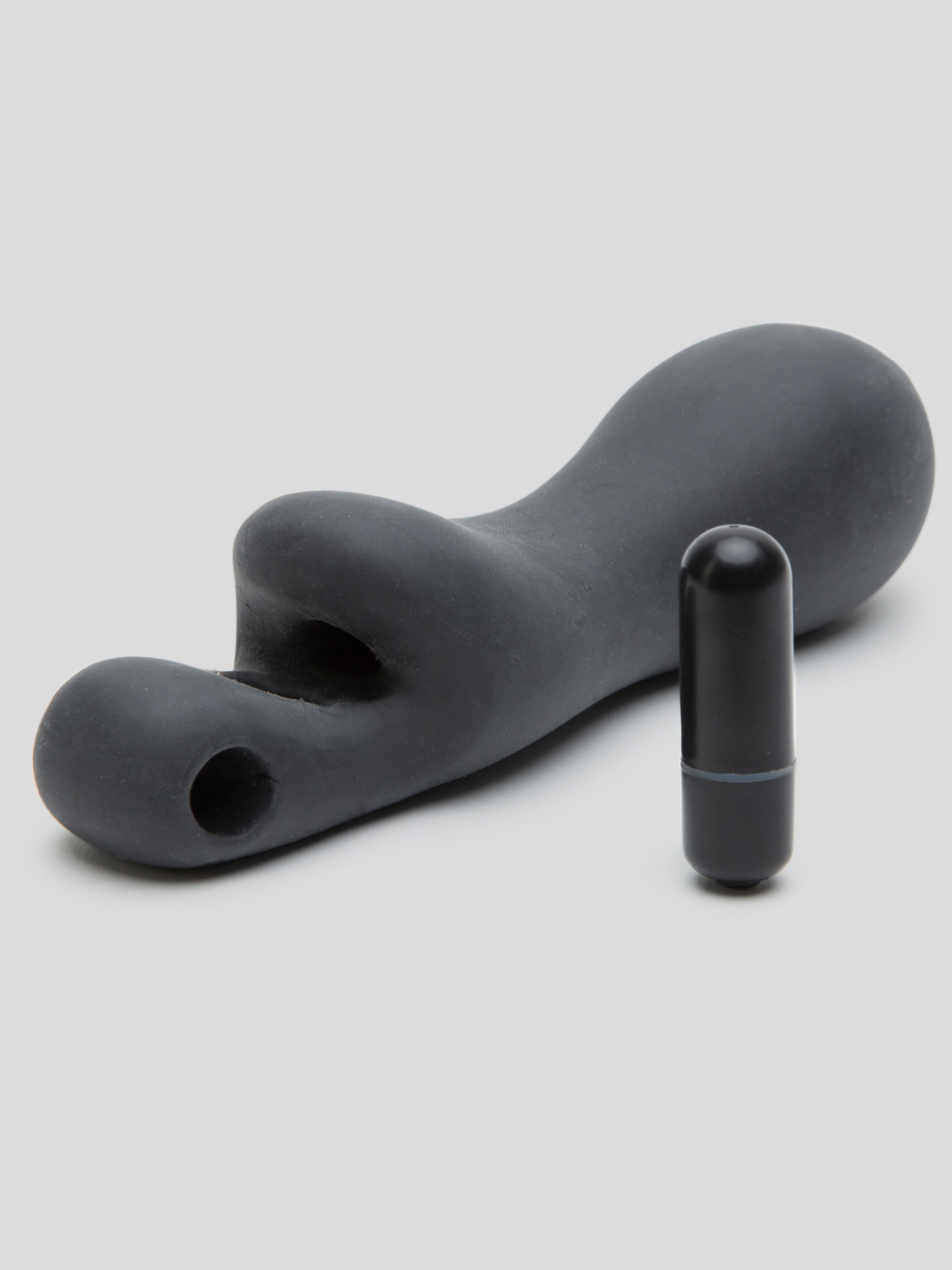 Renegade Ball Tugging Vibrating Male Stroker, Black, hi-res