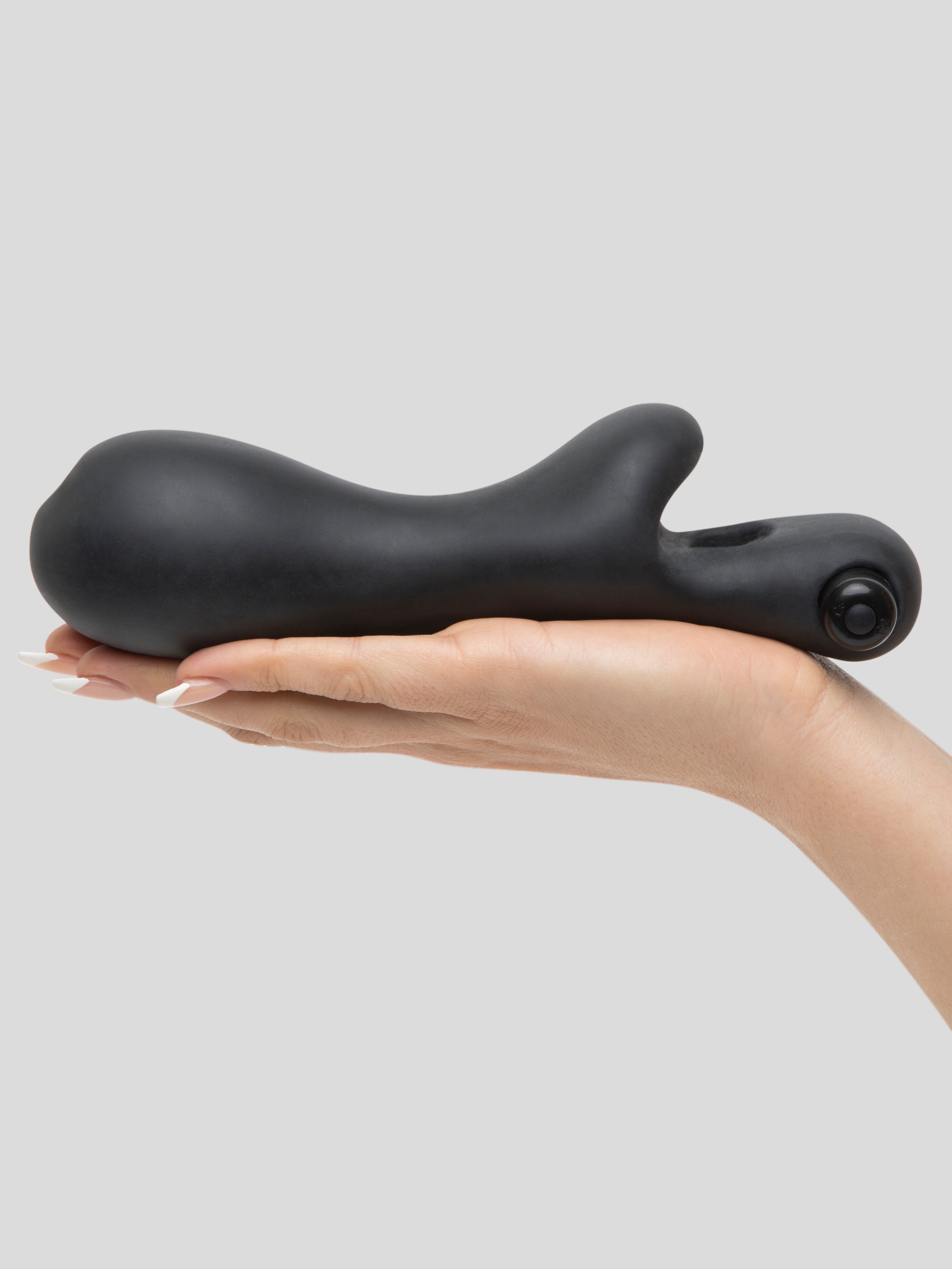 Renegade Ball Tugging Vibrating Male Stroker, Black, hi-res