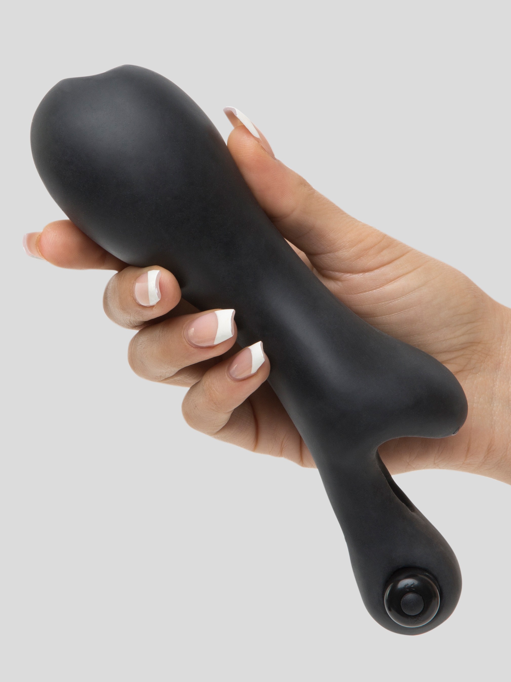 Renegade Ball Tugging Vibrating Male Stroker, Black, hi-res